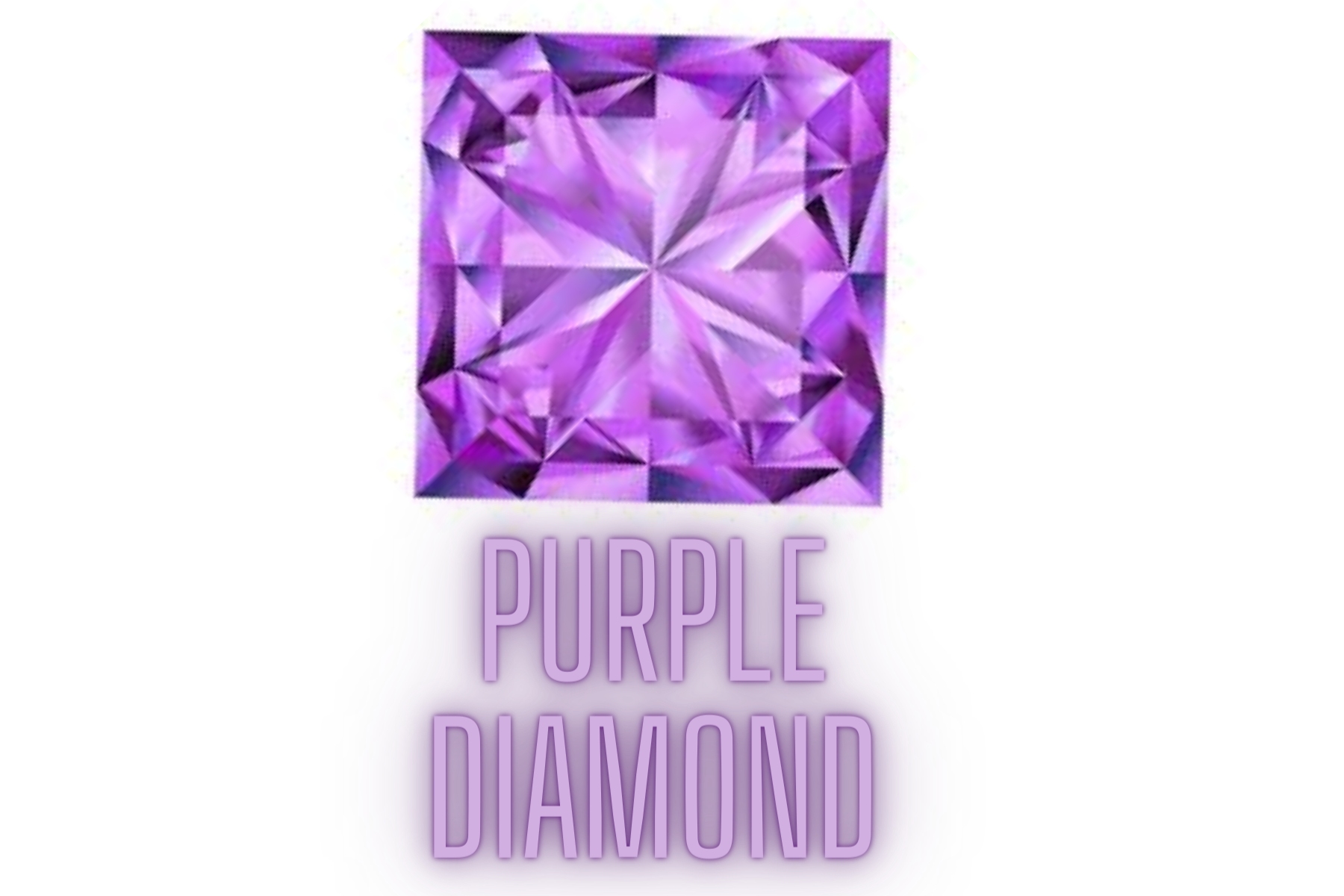 Square purple diamond stone
