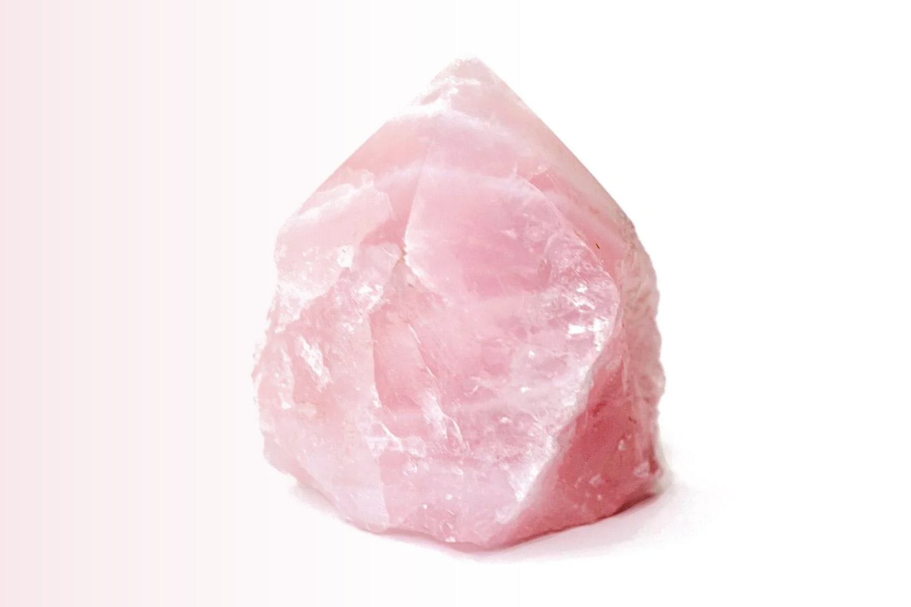 Rock-formed rose quartz stone