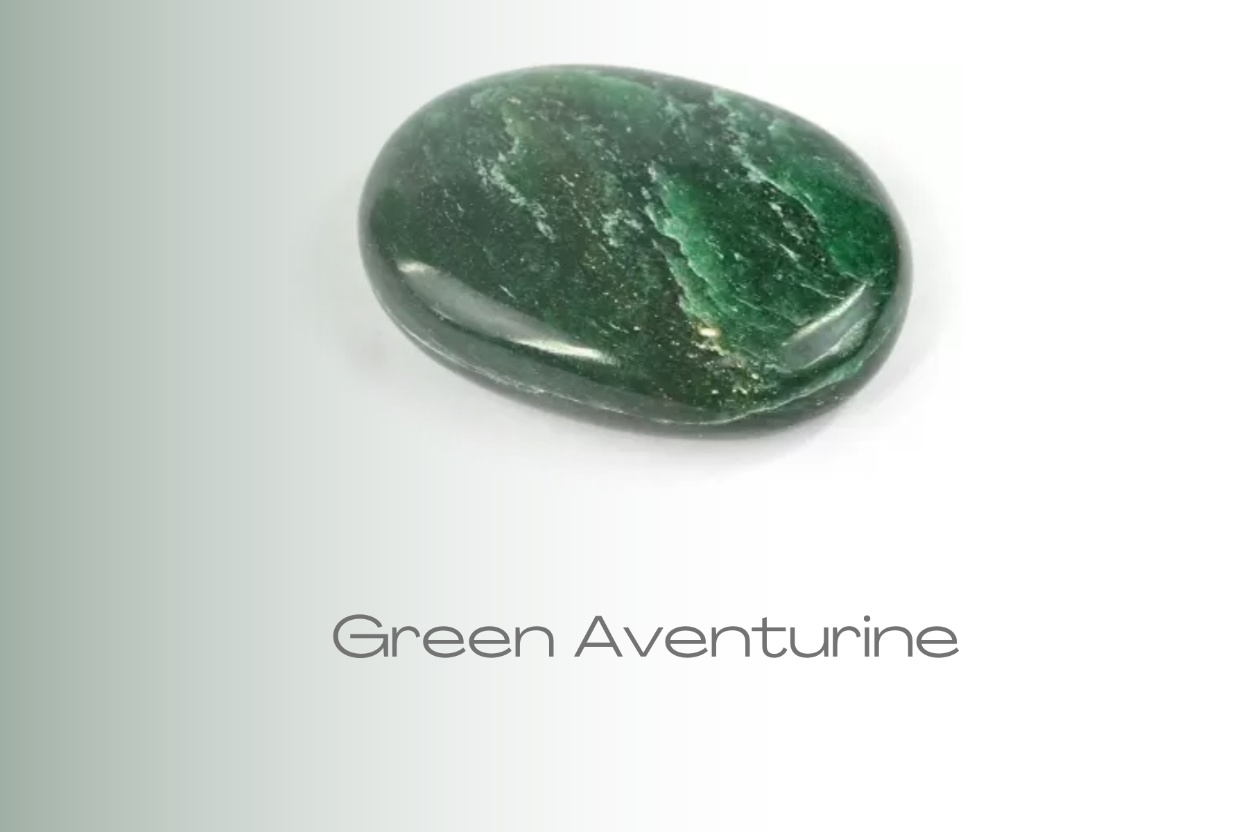 Oblong green aventurine stone