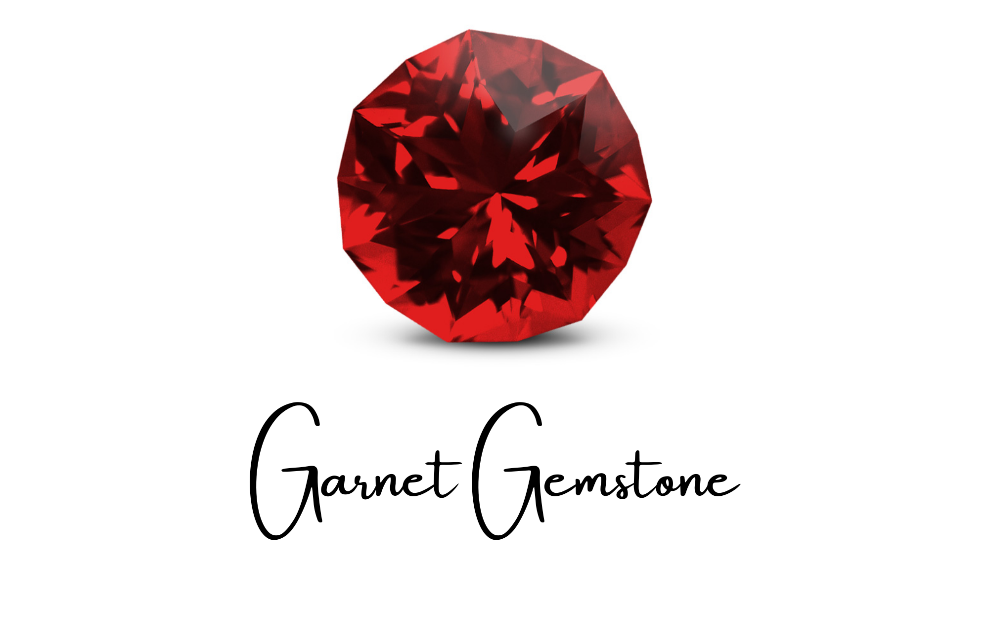 A tetradecahedron red garnet