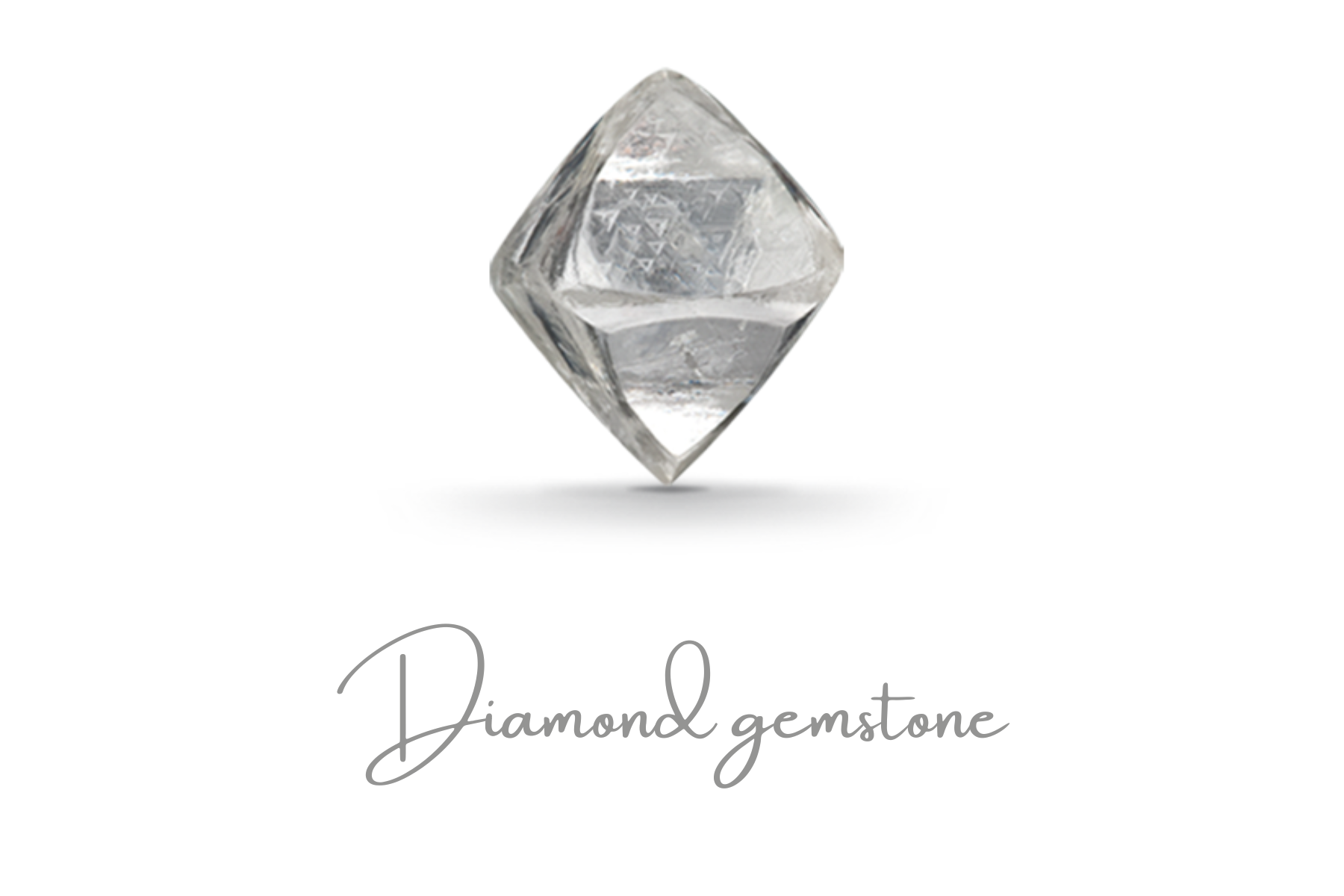 Double triangle-shaped colorless diamond stone