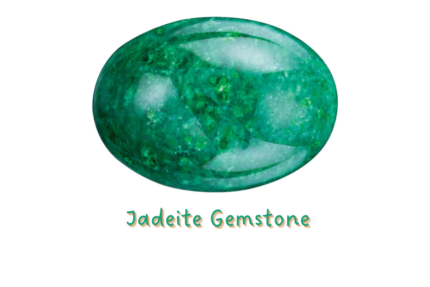 Green oblong Jadeite stone