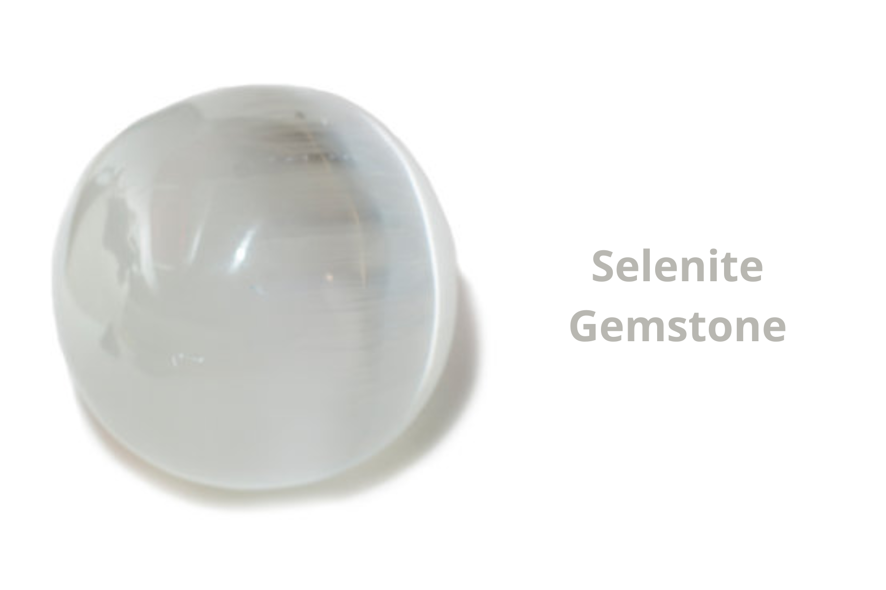 Round white Selenite gemstone