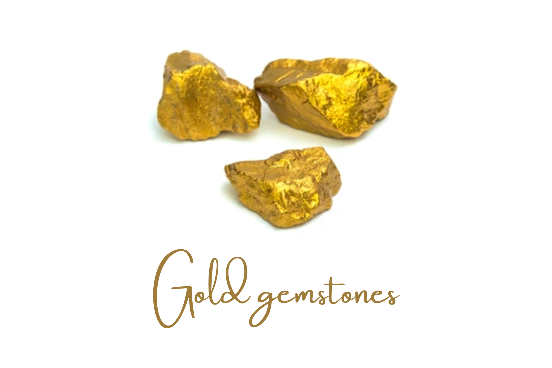 Three pieces of gold rocks