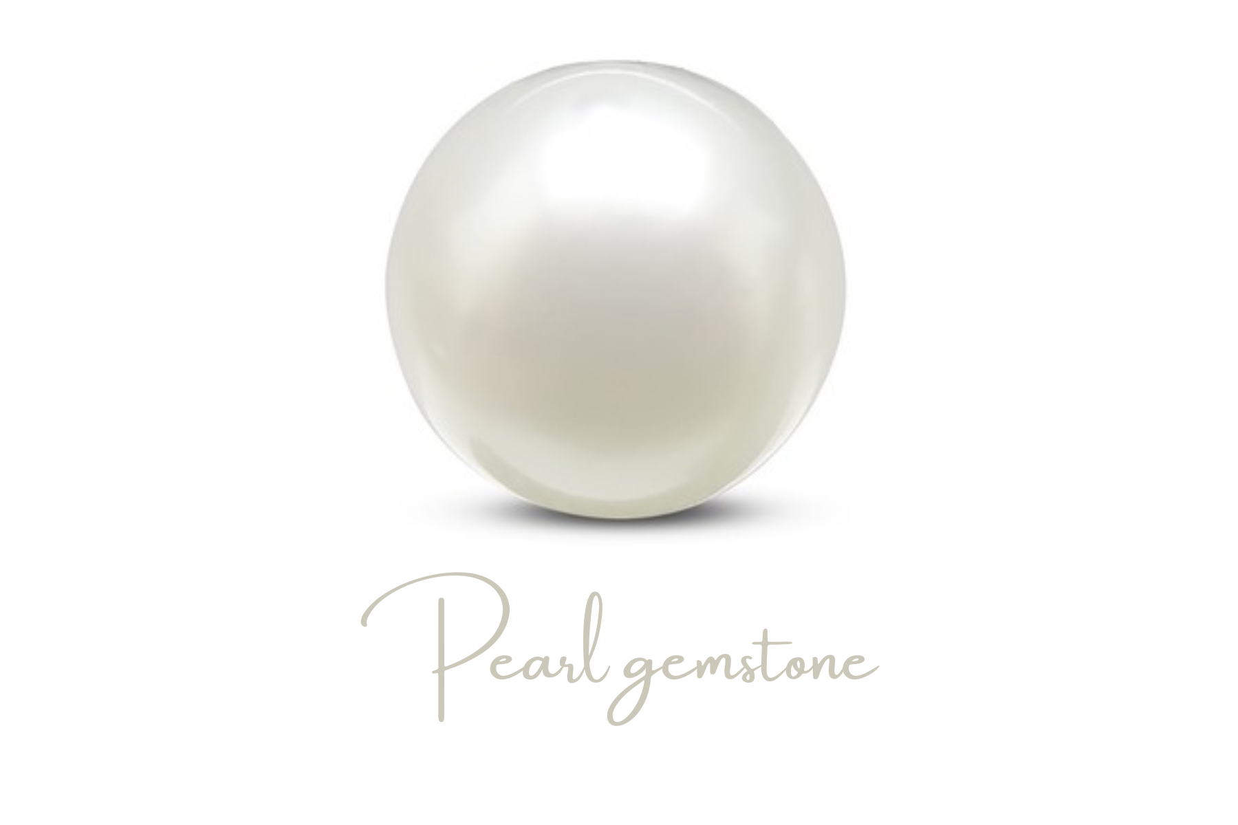 Round white silky pearl gemstone