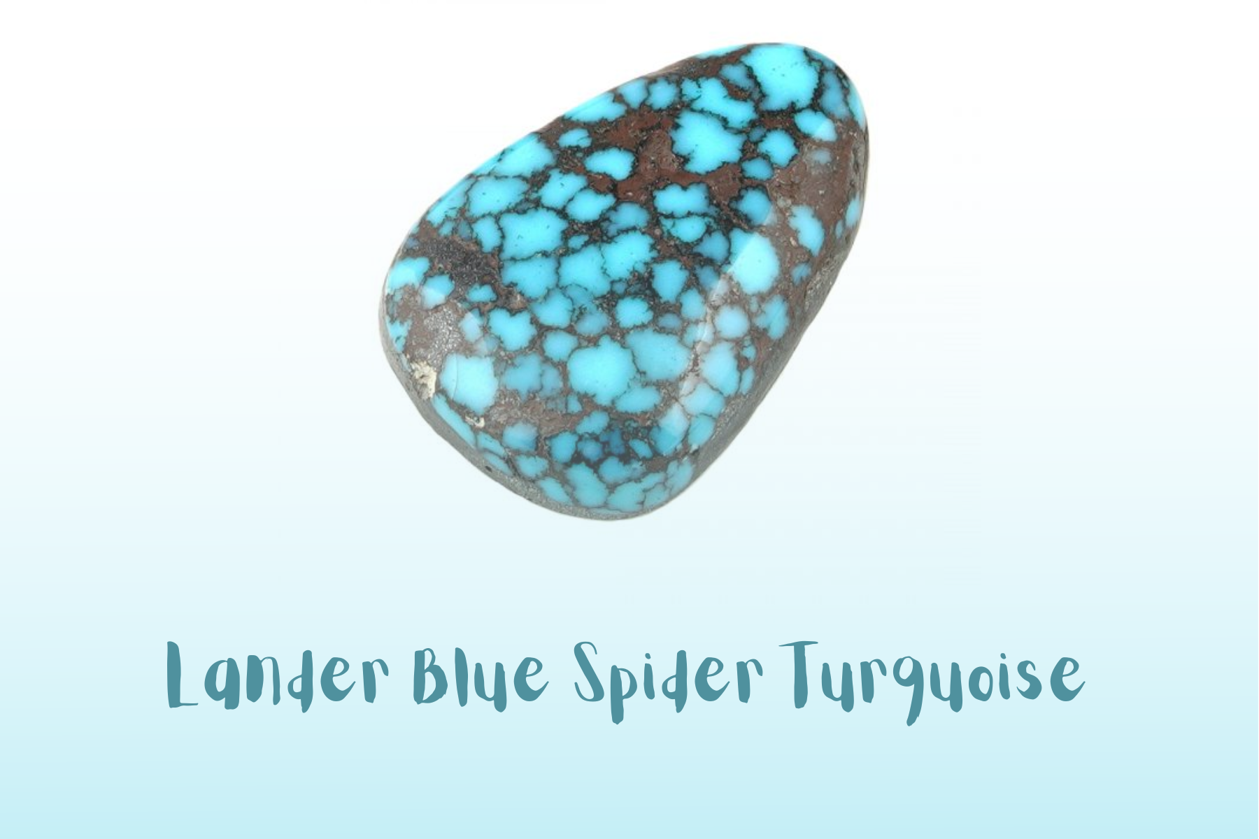 A lander blue stone with a spider web pattern