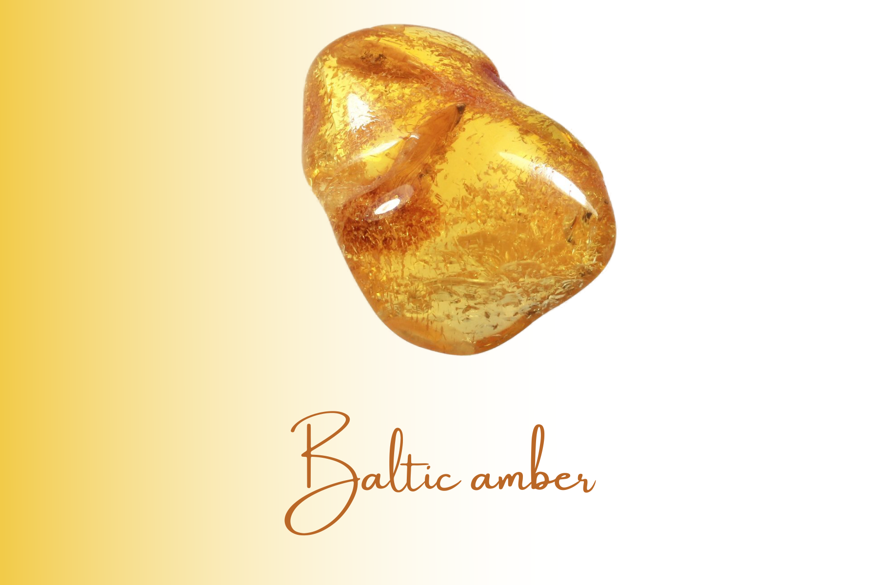 Transparent yellow Baltic amber