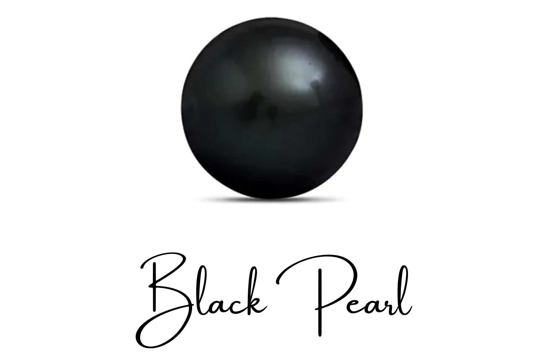 Round black pearl