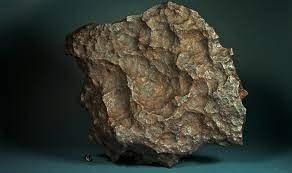 Meteorite pieces in museum