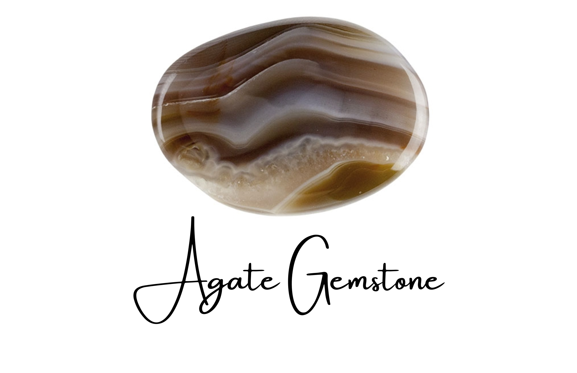 A striped agate gemstone