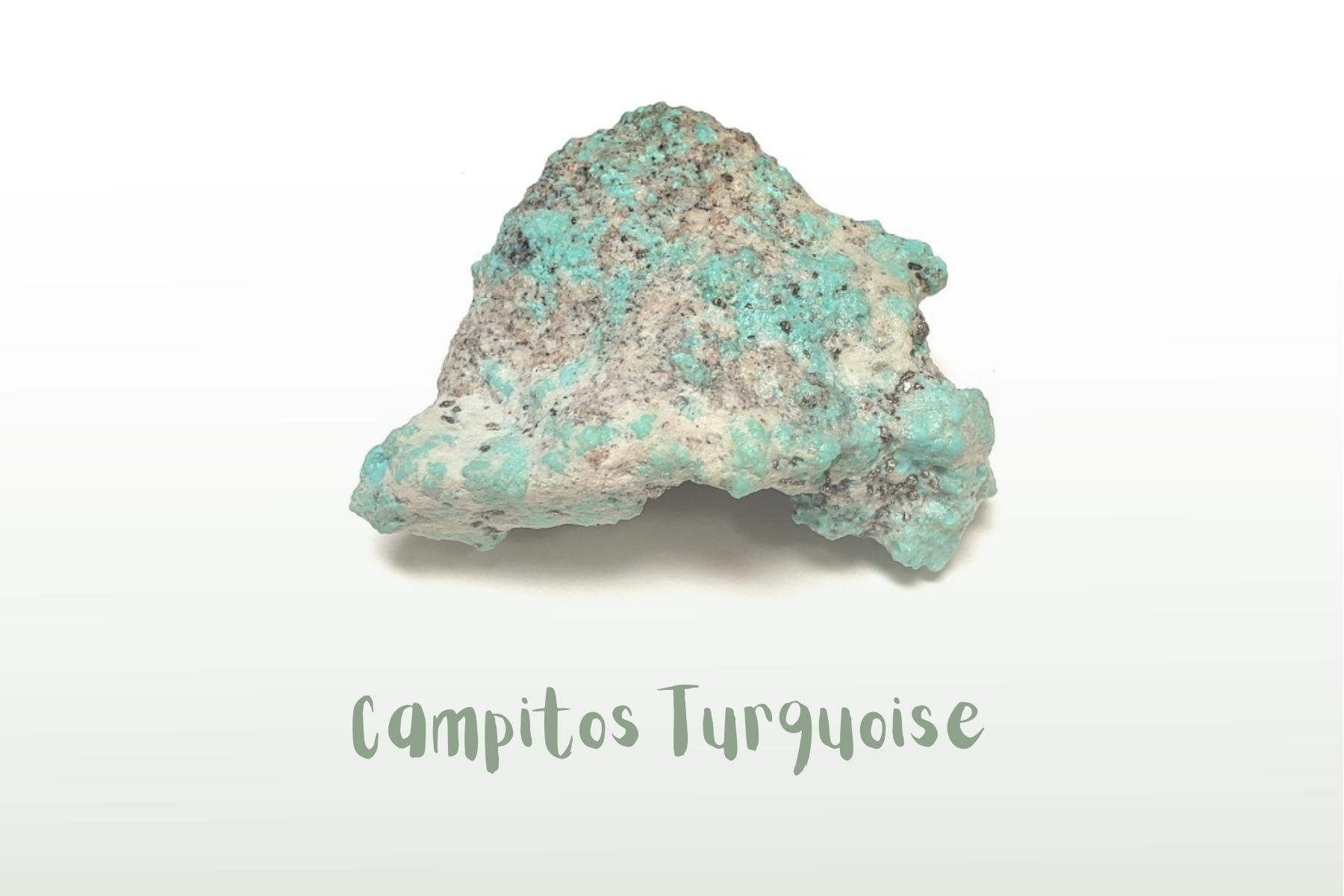 A campitos turquoise rock with sky blue and gray shades