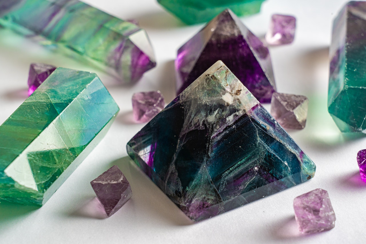 Different Color And Shape Of Crystals