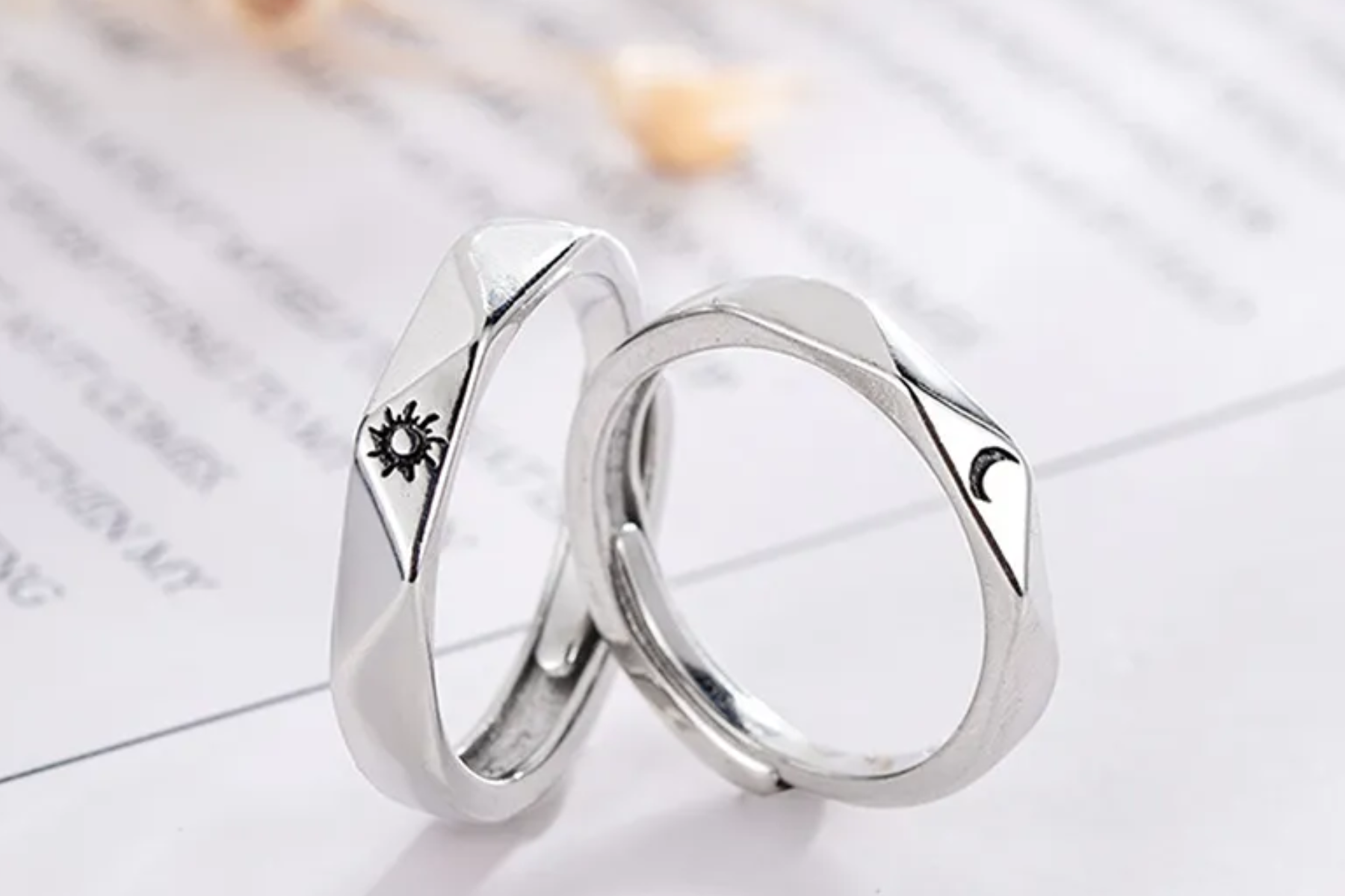 Platinum Jewelry With Moon And Sun Symbols - Celestial Designs