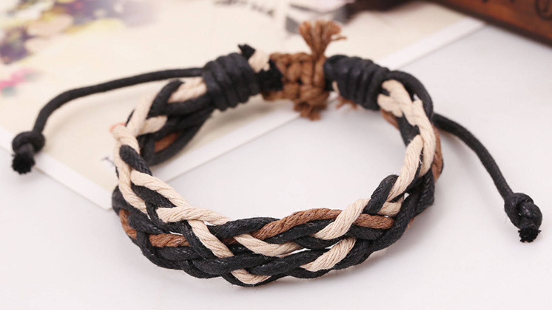 Bracelet With Three Different Version Of Brown Color
