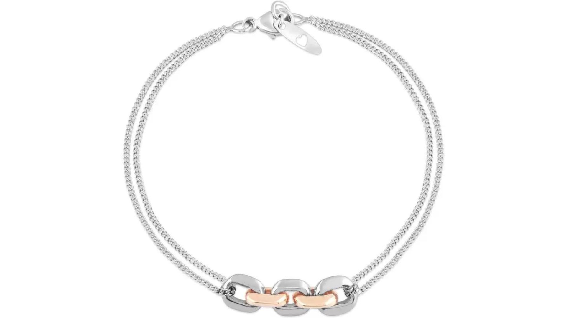 Silver Double Chain Bracelet