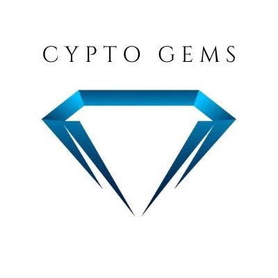 Animated logo of a gem with text stating crypto