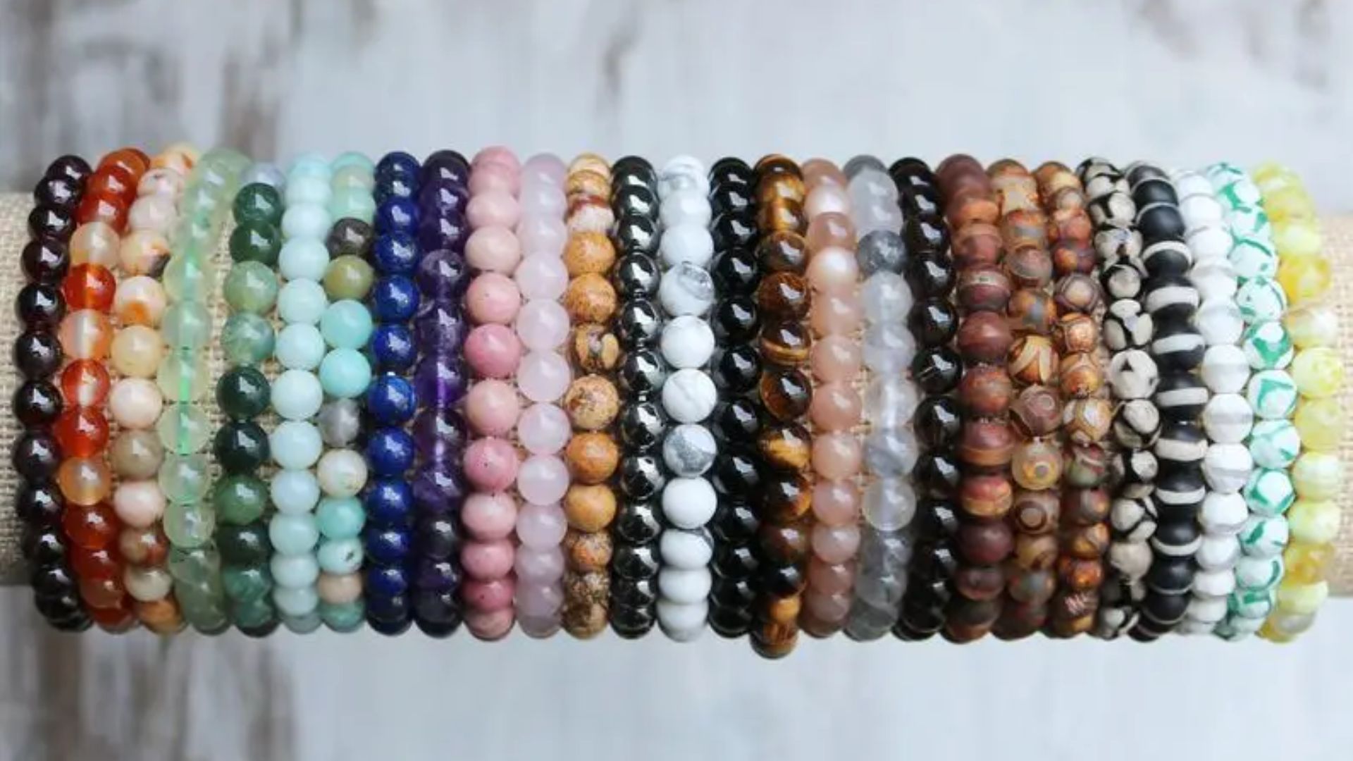 Colorful Shiny Beads On Bracelets