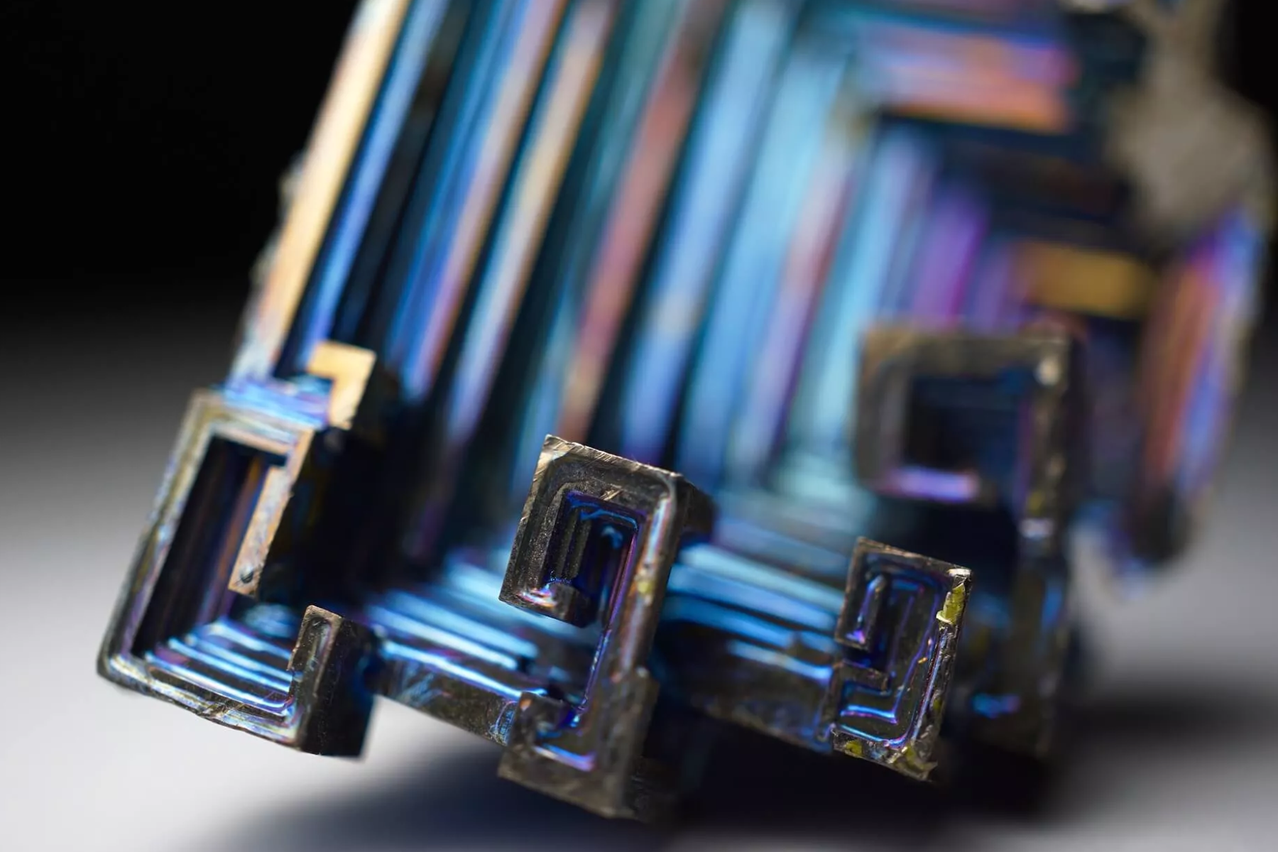 Shiny Bismuth Crystals - A Unique Element With Dazzling Qualities
