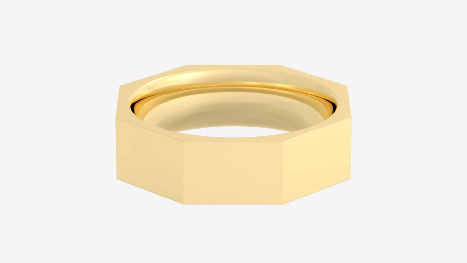 Golden Octagon Ring