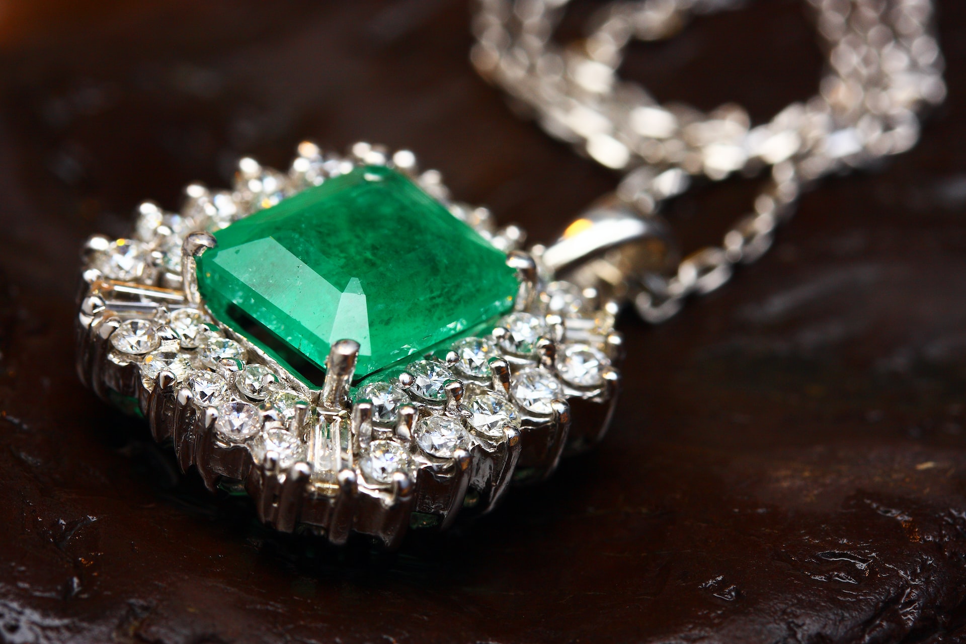 Jewelry with green gemstone