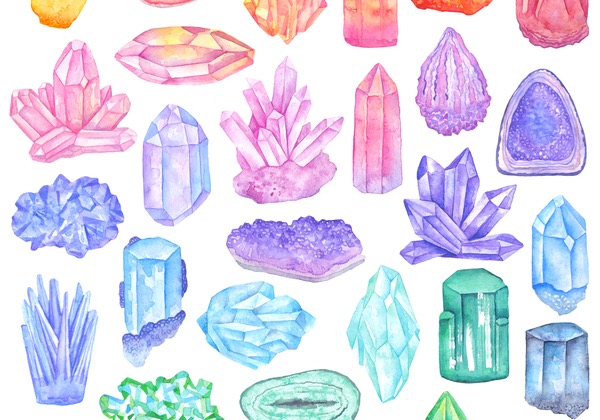 Birthstones in different shapes and sizes