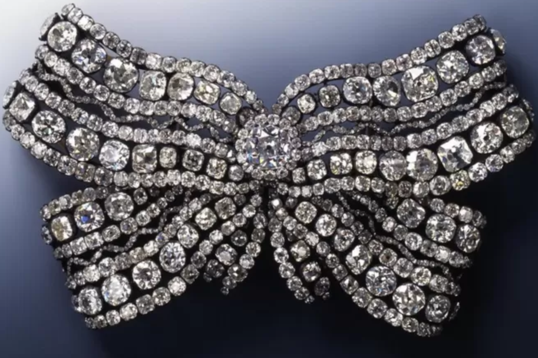 A large diamond-encrusted breast bow that was stolen from the historic Green Vault in November 2019