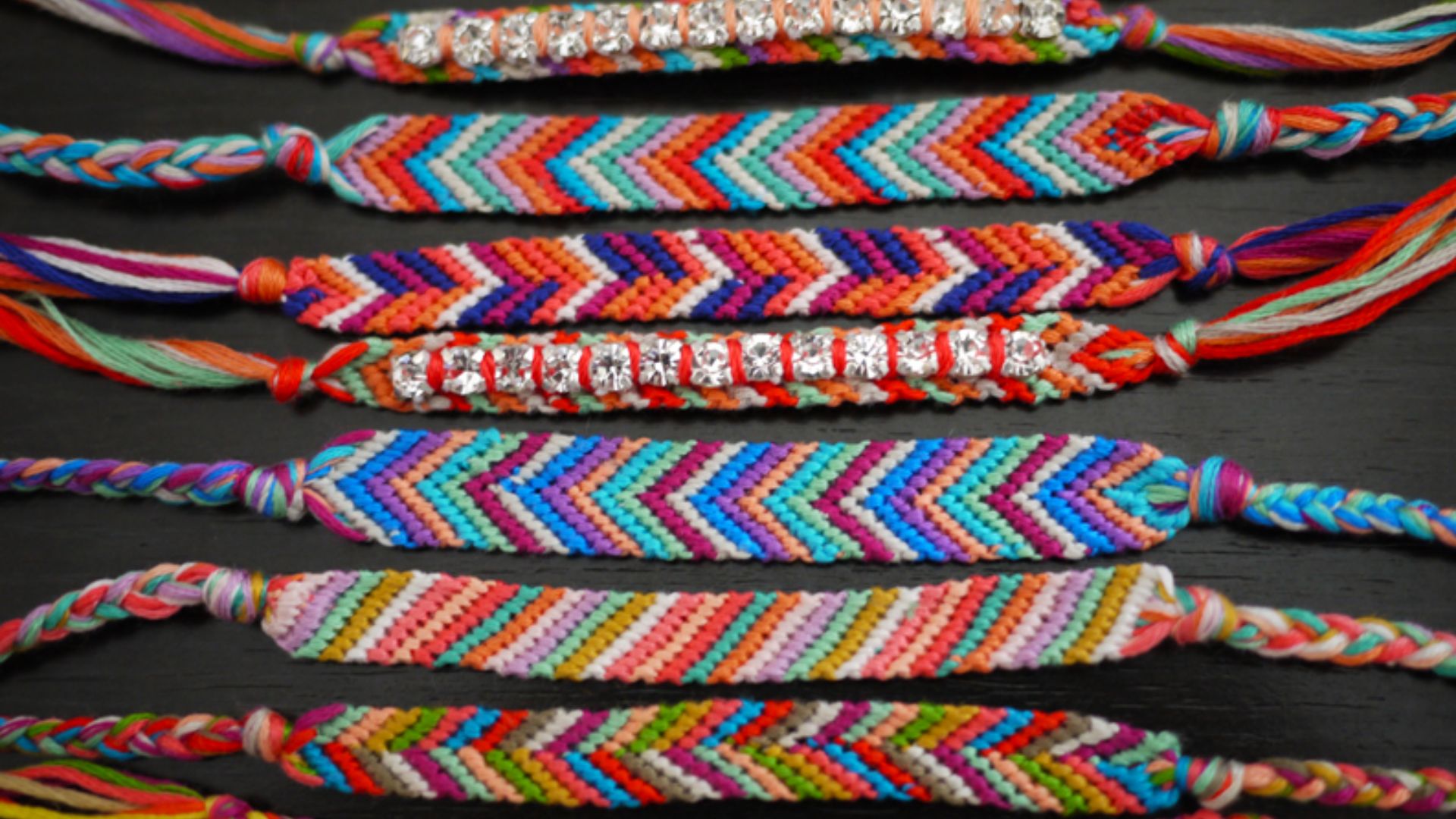 Colorful Bracelets On Floor