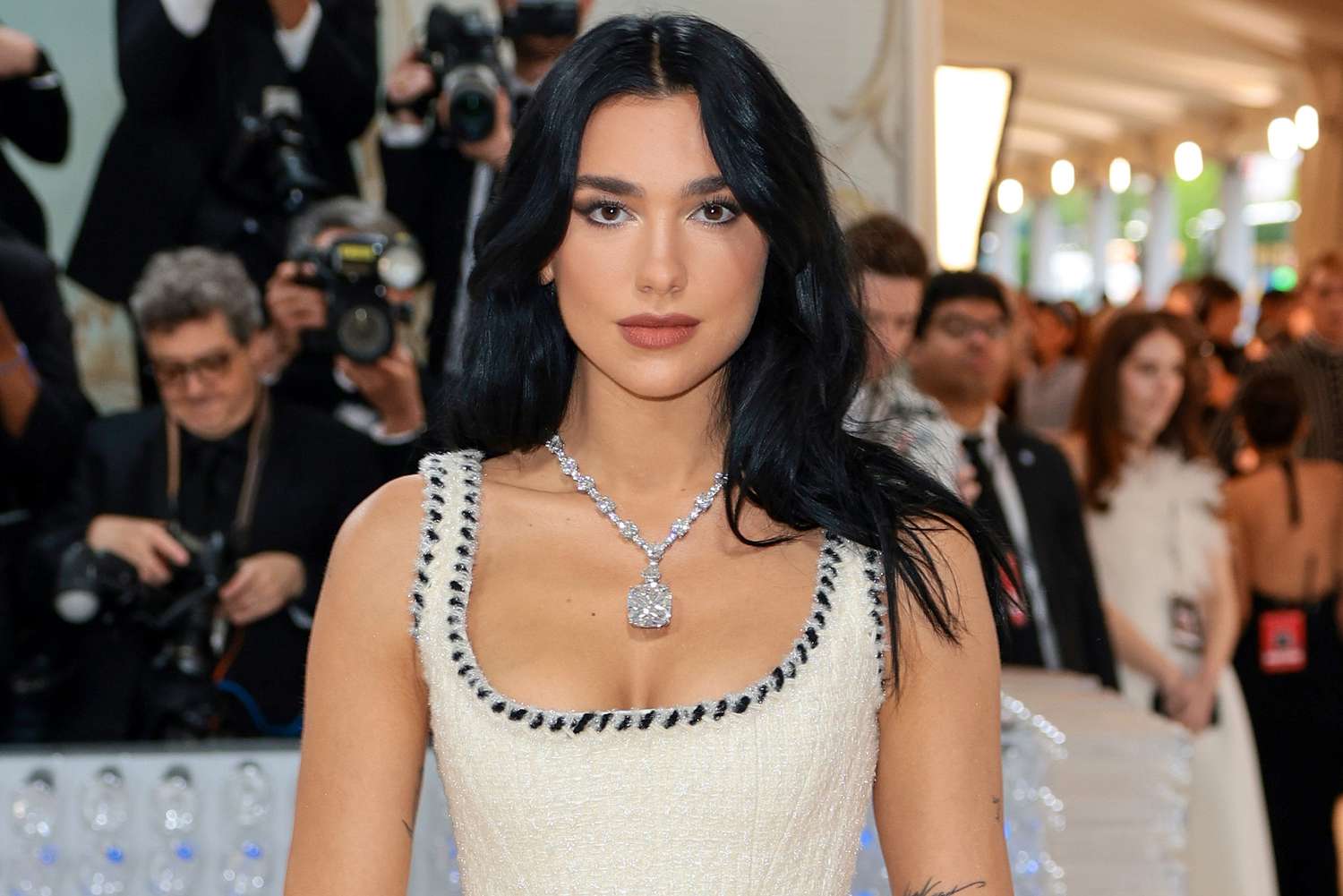 Dua Lipa Stuns In Vintage Chanel And Tiffany & Co Necklace At Met Gala 2023