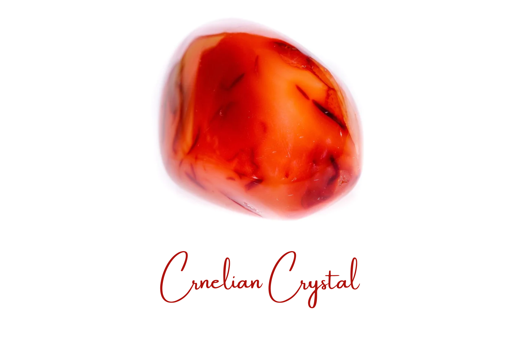 Orange-red Carnelian crystal