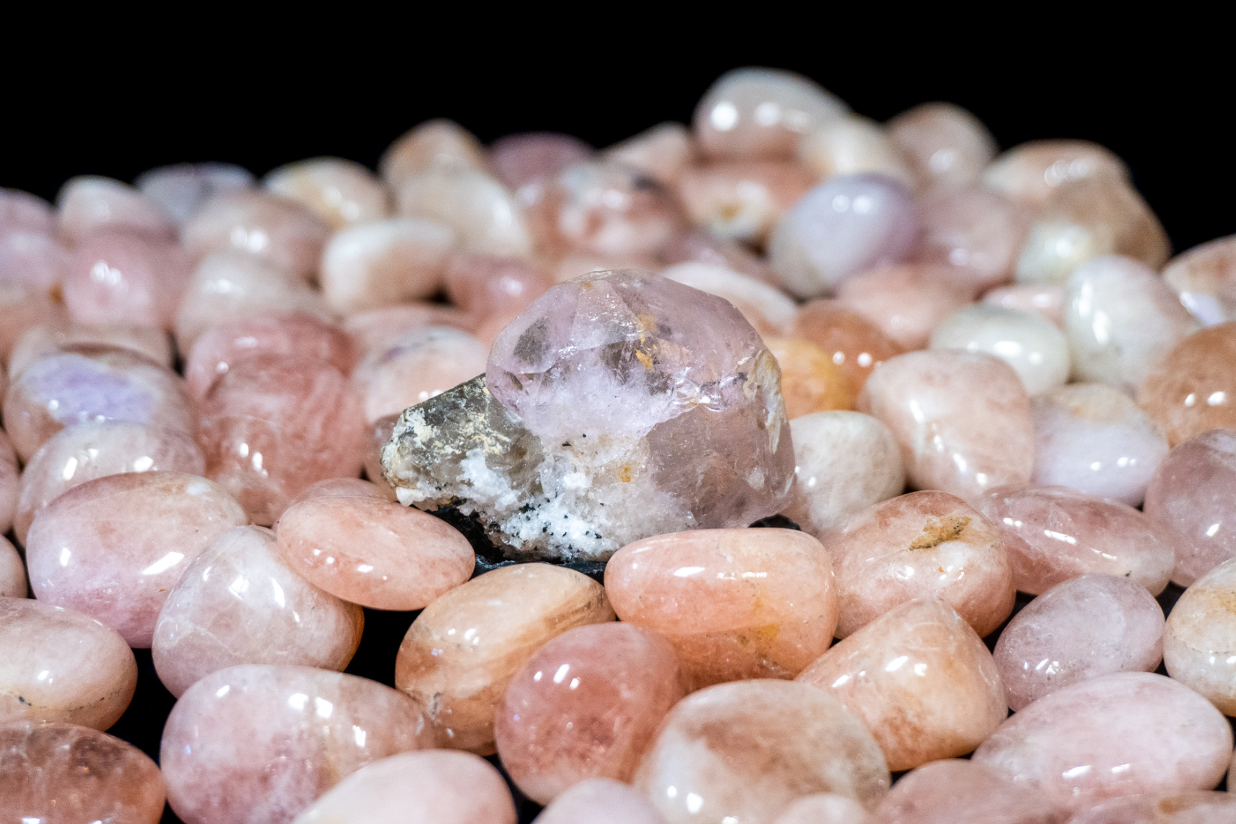 A group of morganite stones