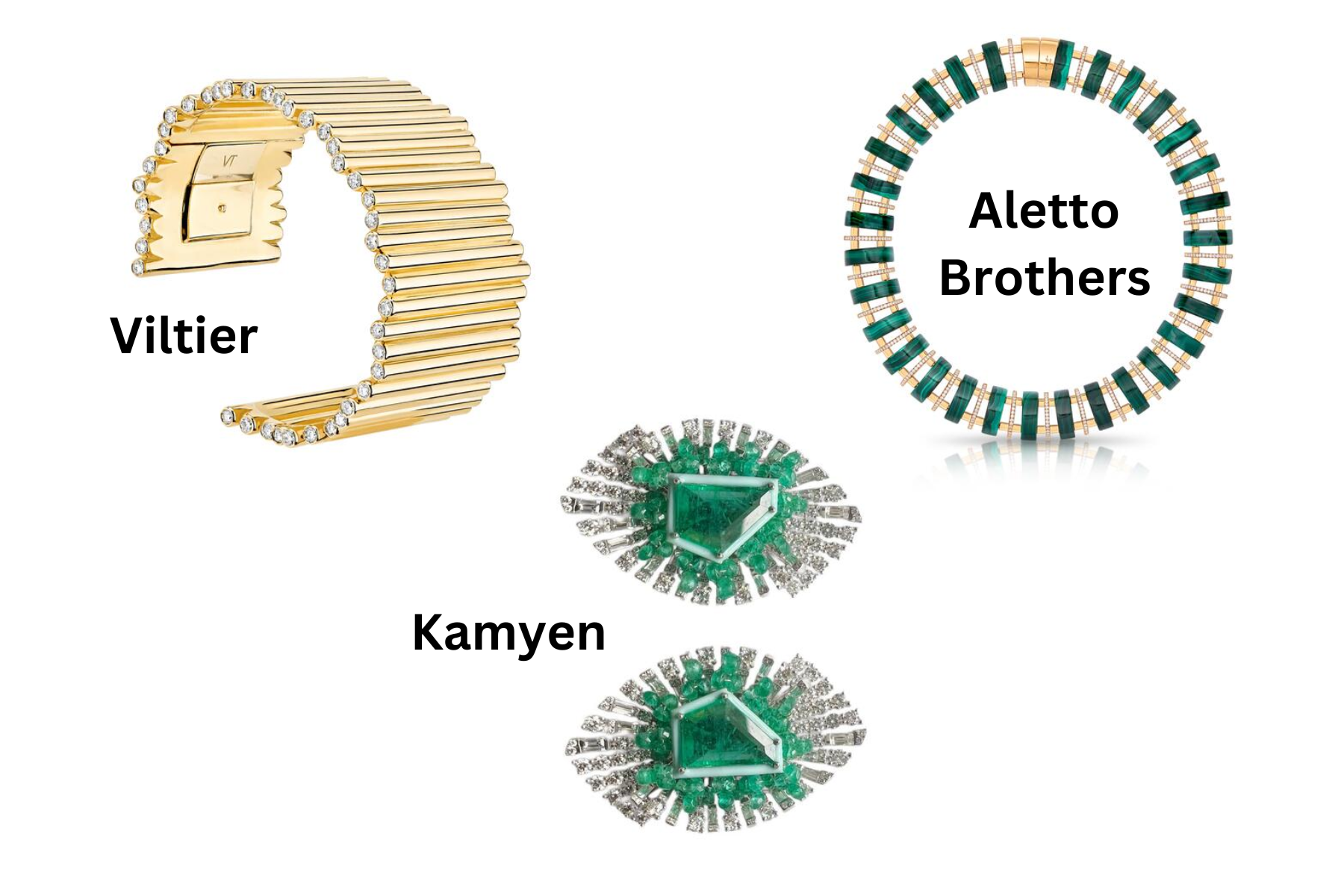 Viltier, Aletto Brothers and Kamyen jewelry