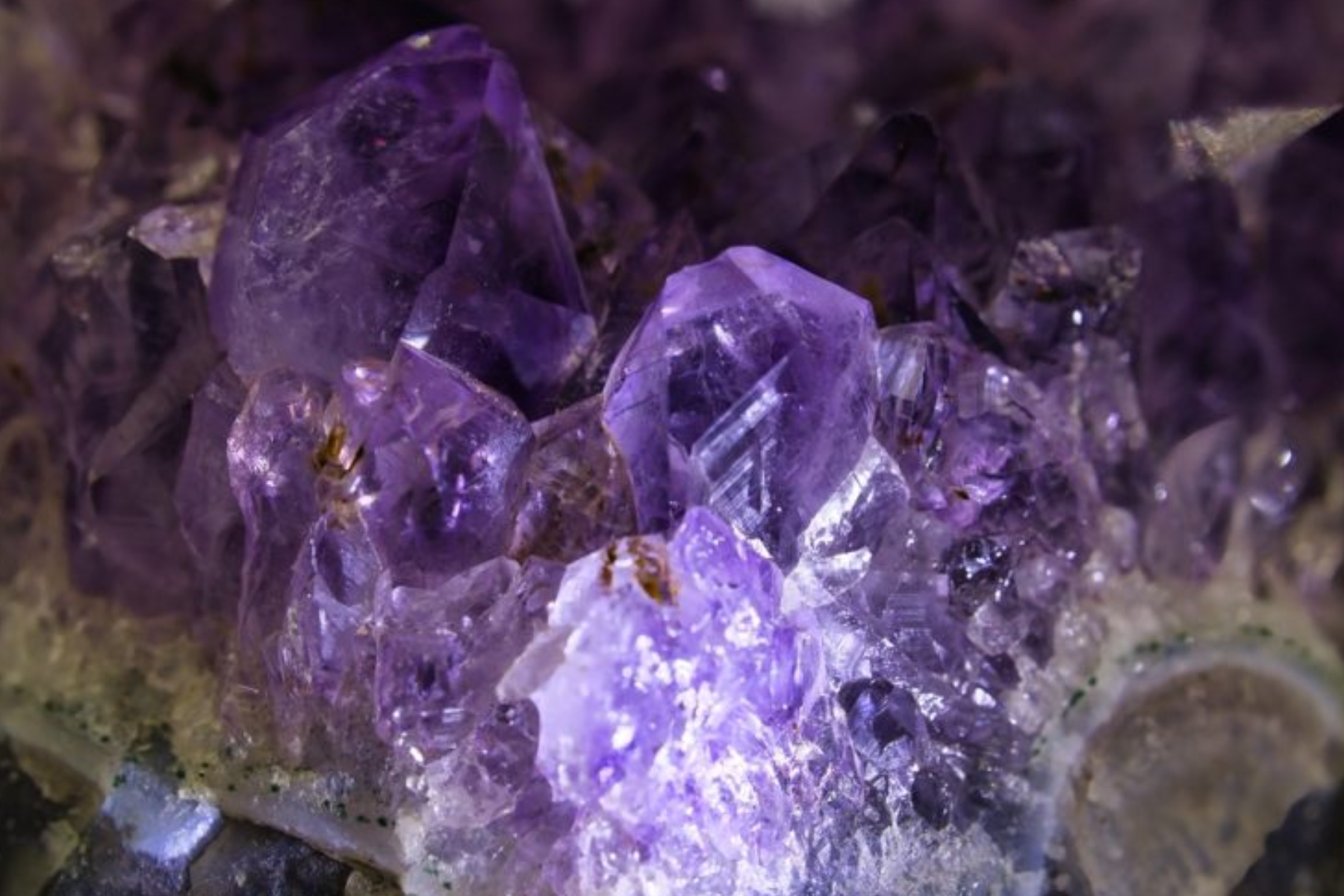 A February amethyst crystal