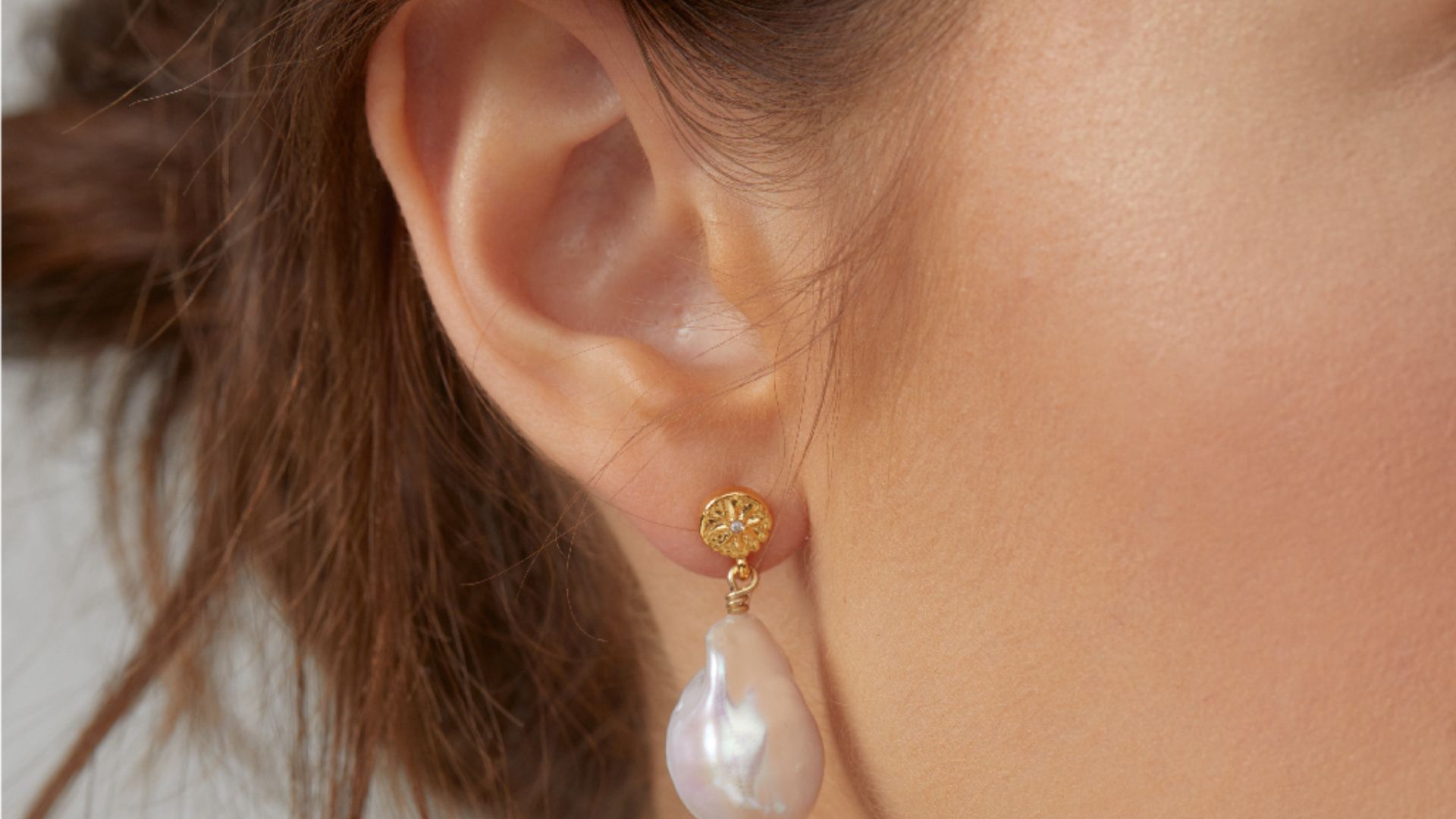Sunburst Baroque Pearl Earrings