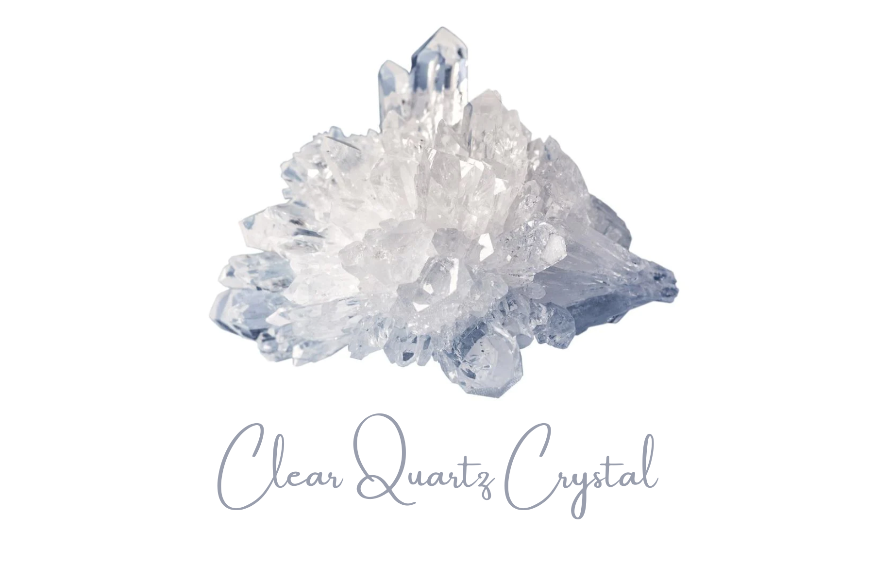 Ice clear quartz crystal