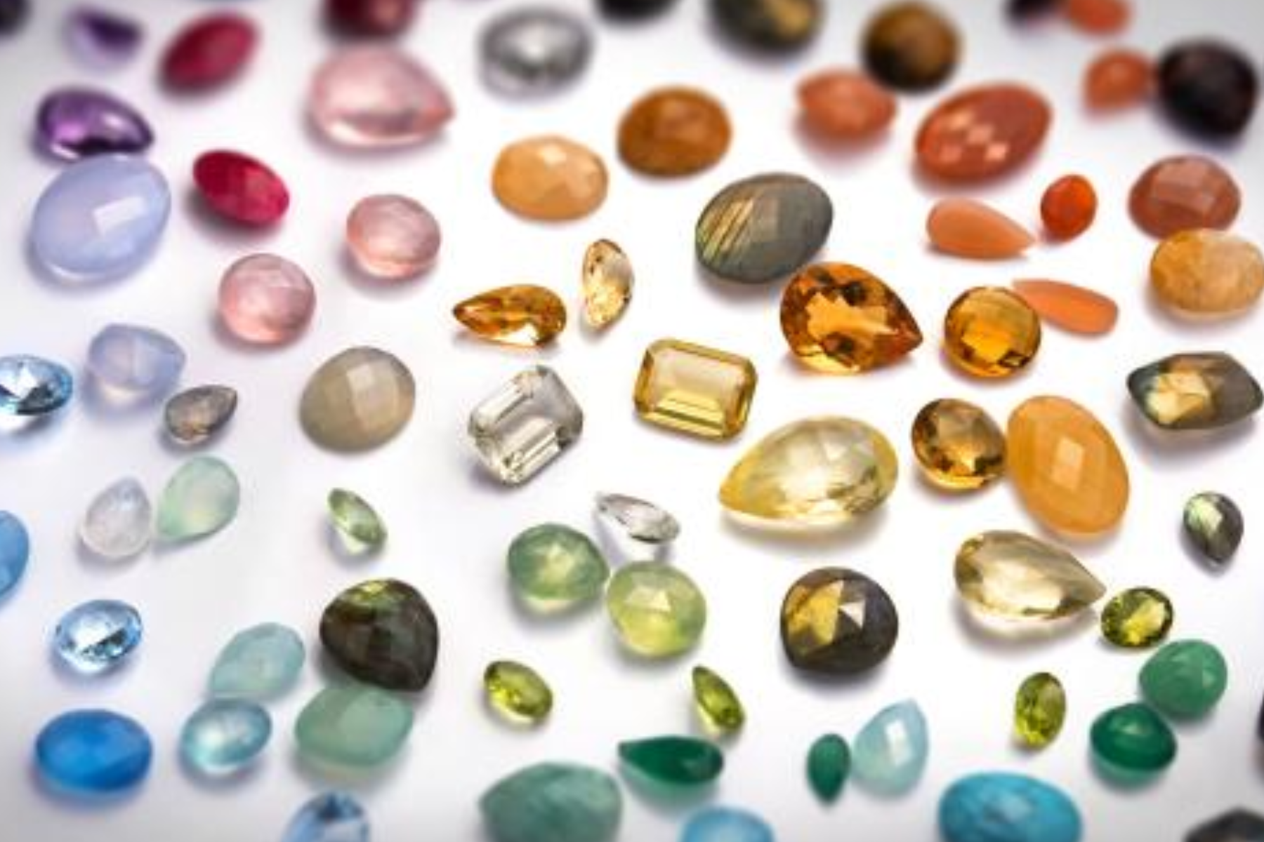 An image of various birthstones