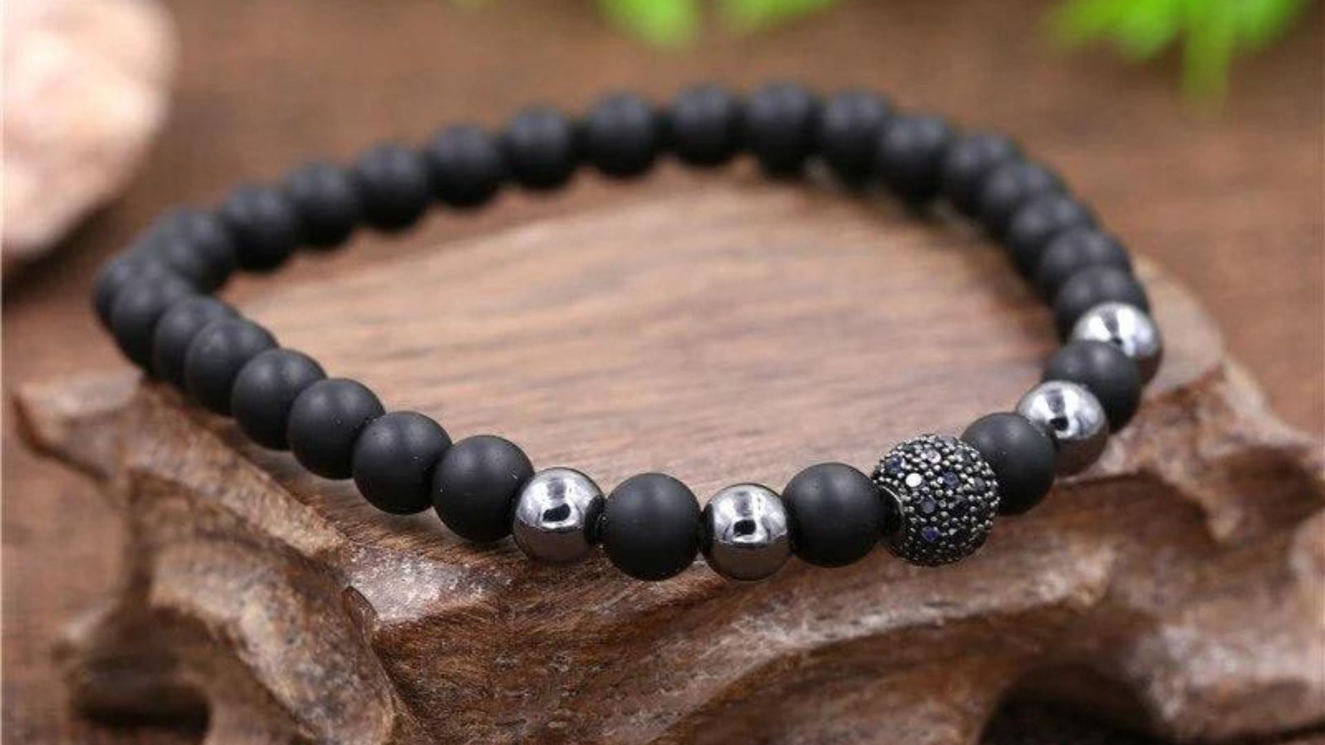 Black Color Beads Bracelet