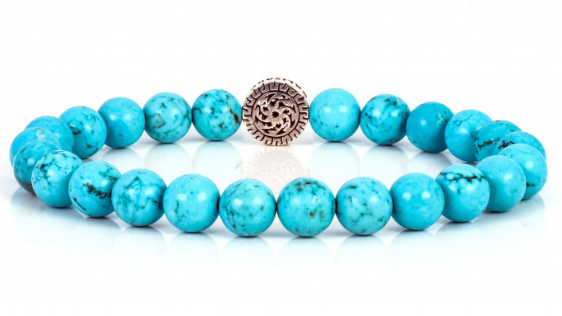 Festive Turquoise Beaded Bracelet 