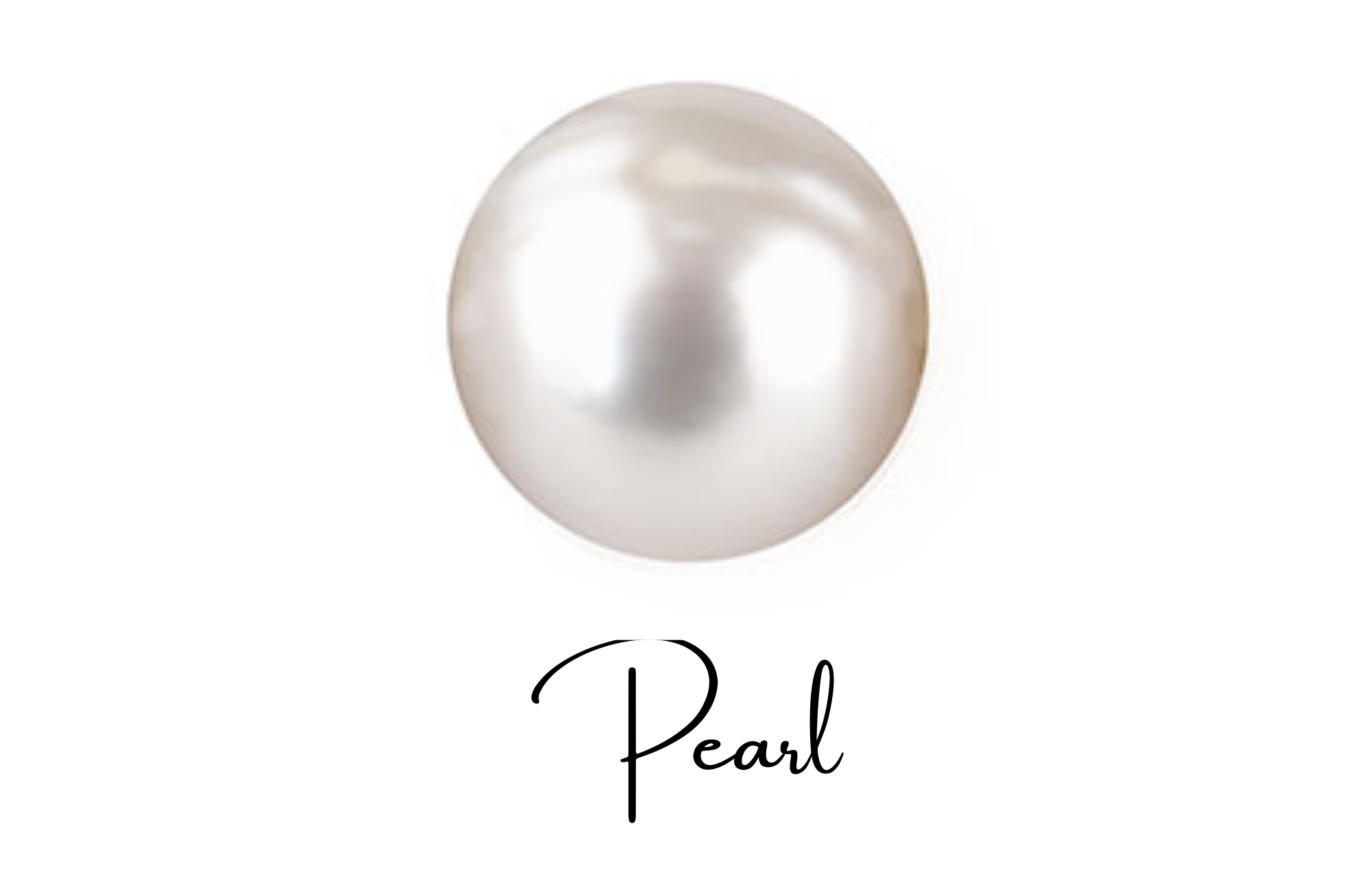 Smooth white pearl gem