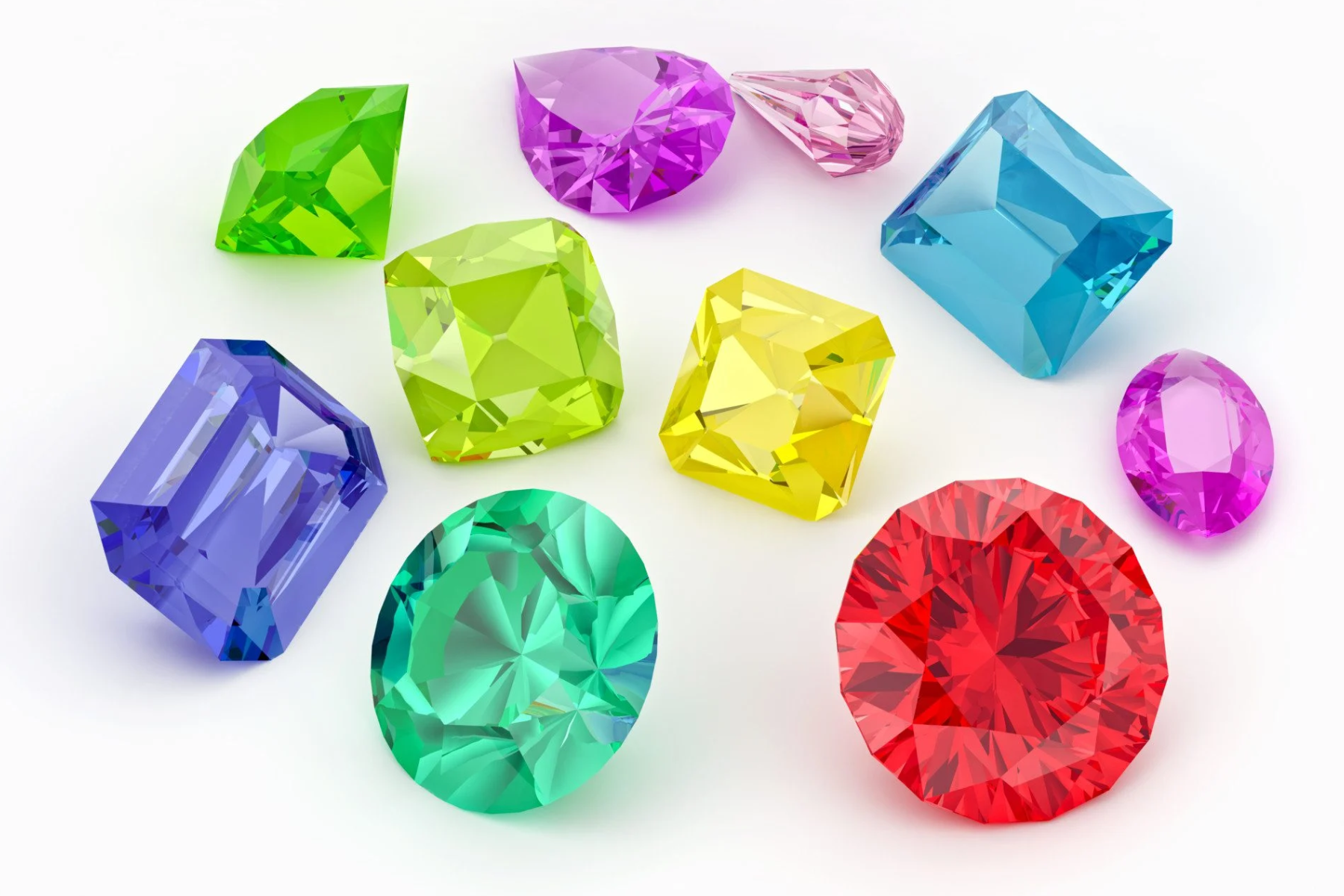 A group of gemstones