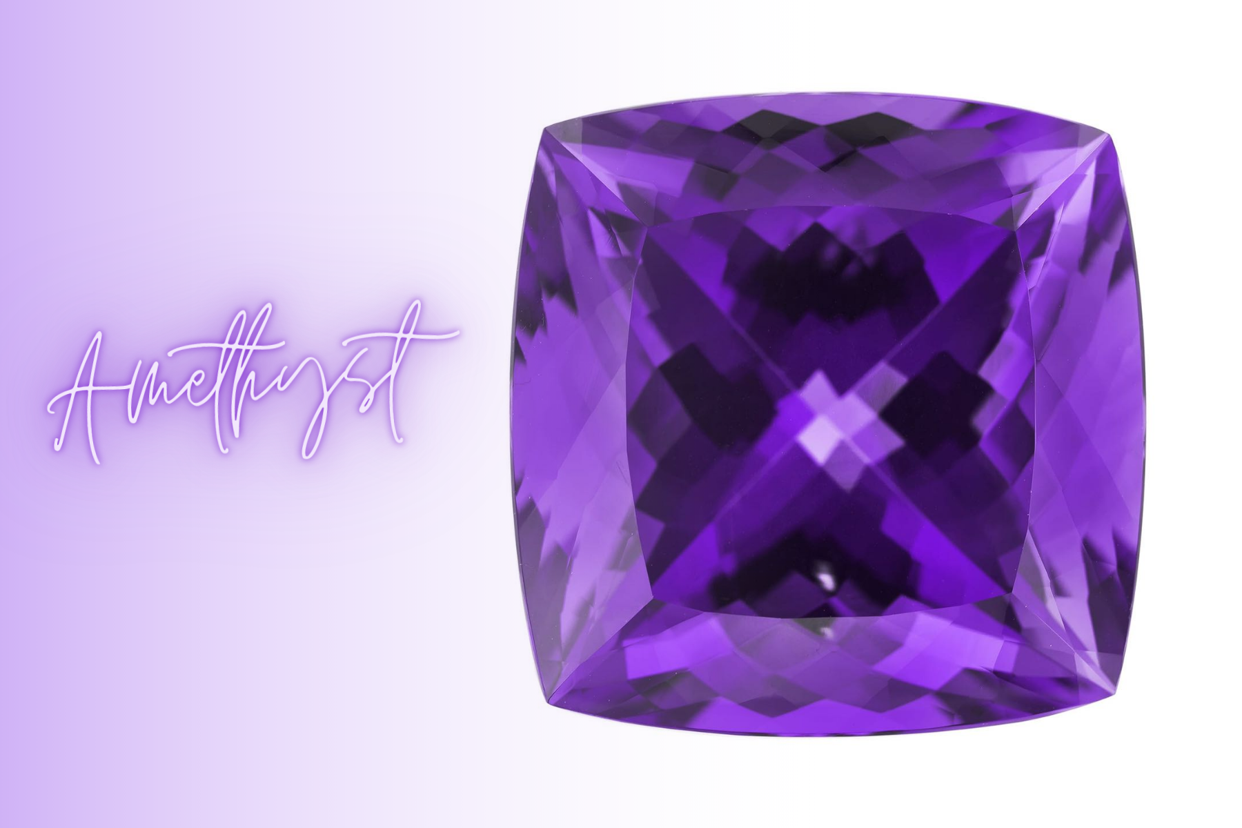 Square purple amethyst