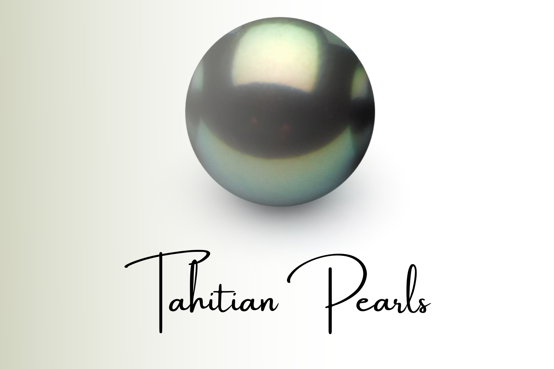Round black Tahitian pearl