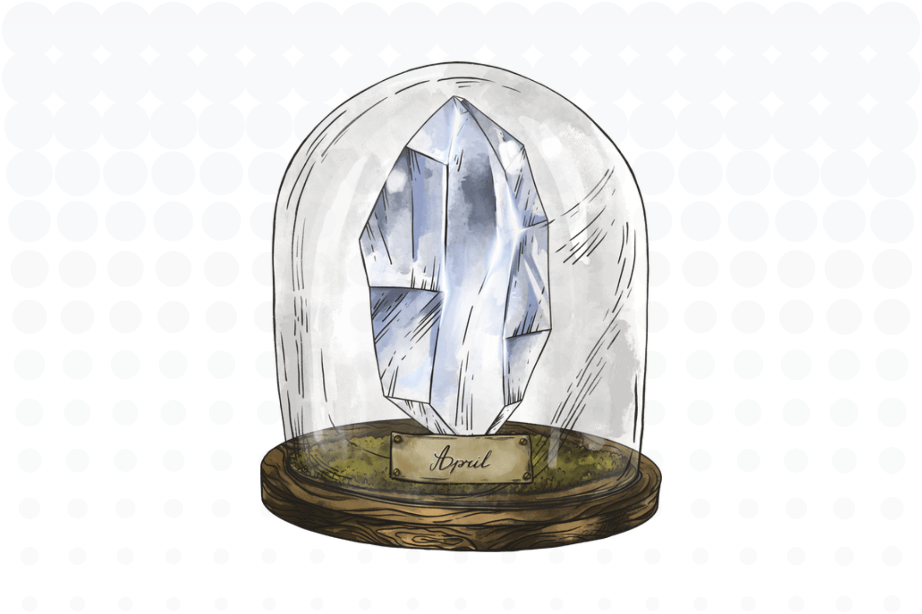 Diamond  stone inside a glass jar