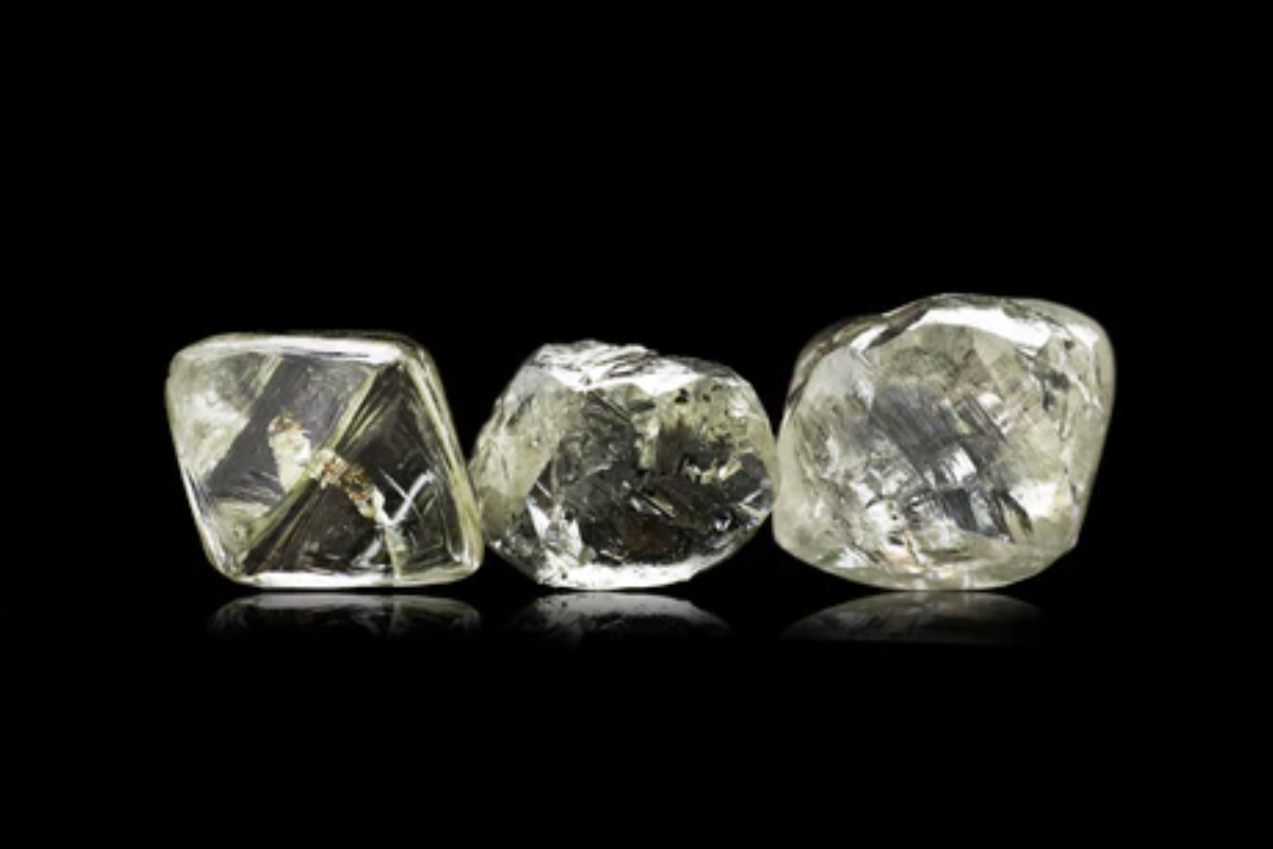 Diamonds in three distinct cuts