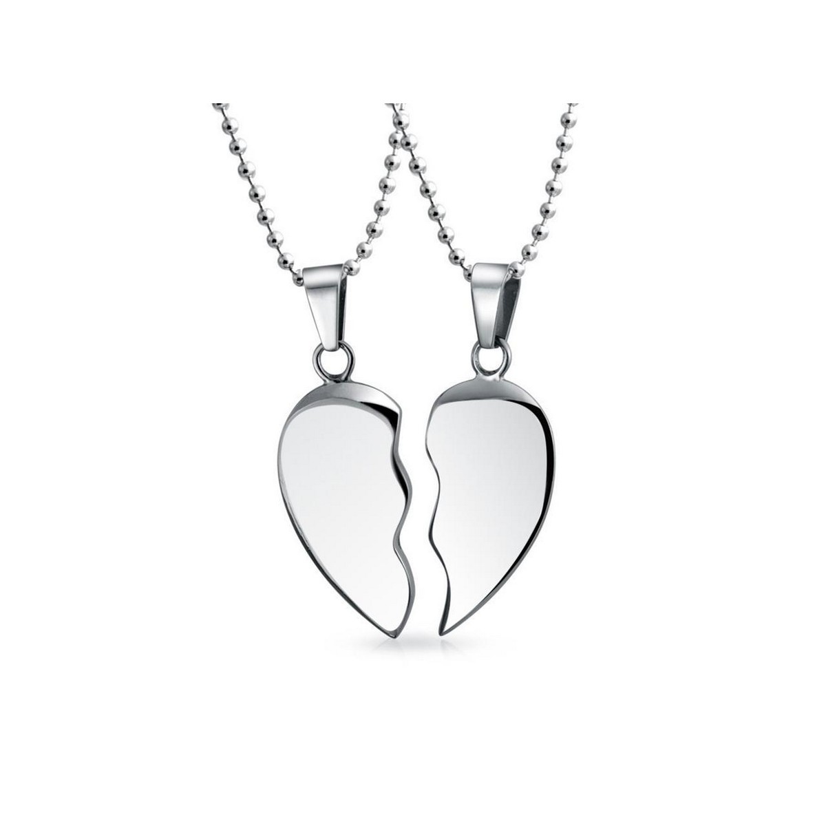 Silver Broken Heart Necklace