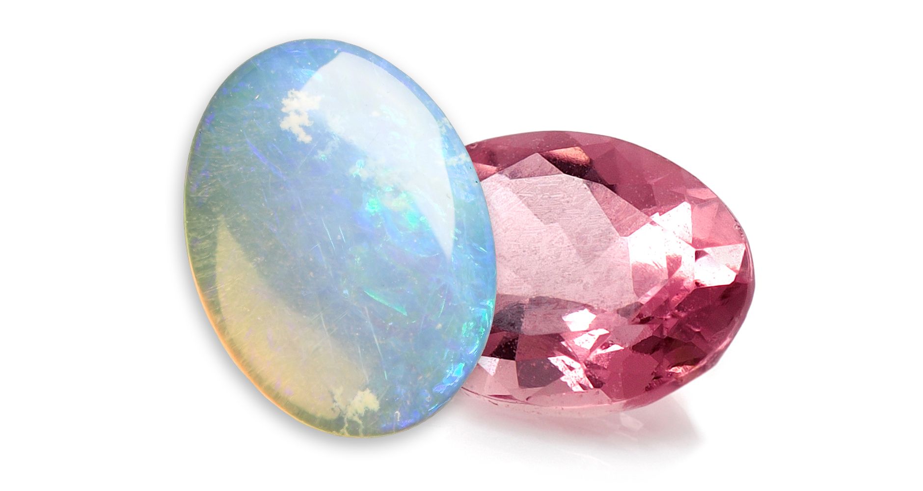 Opal and pink tourmaline