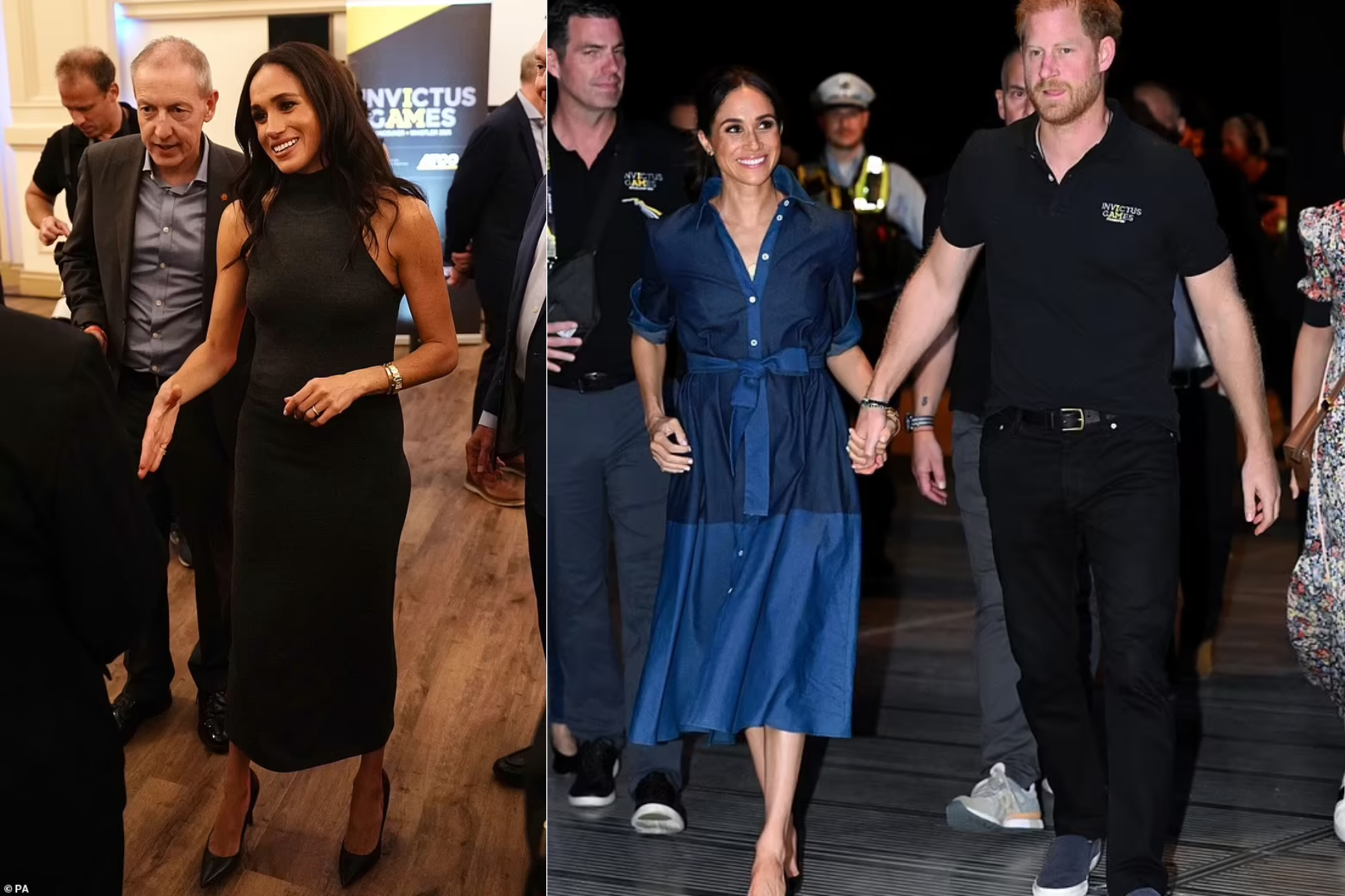 Meghan Markle wearing two different outfits