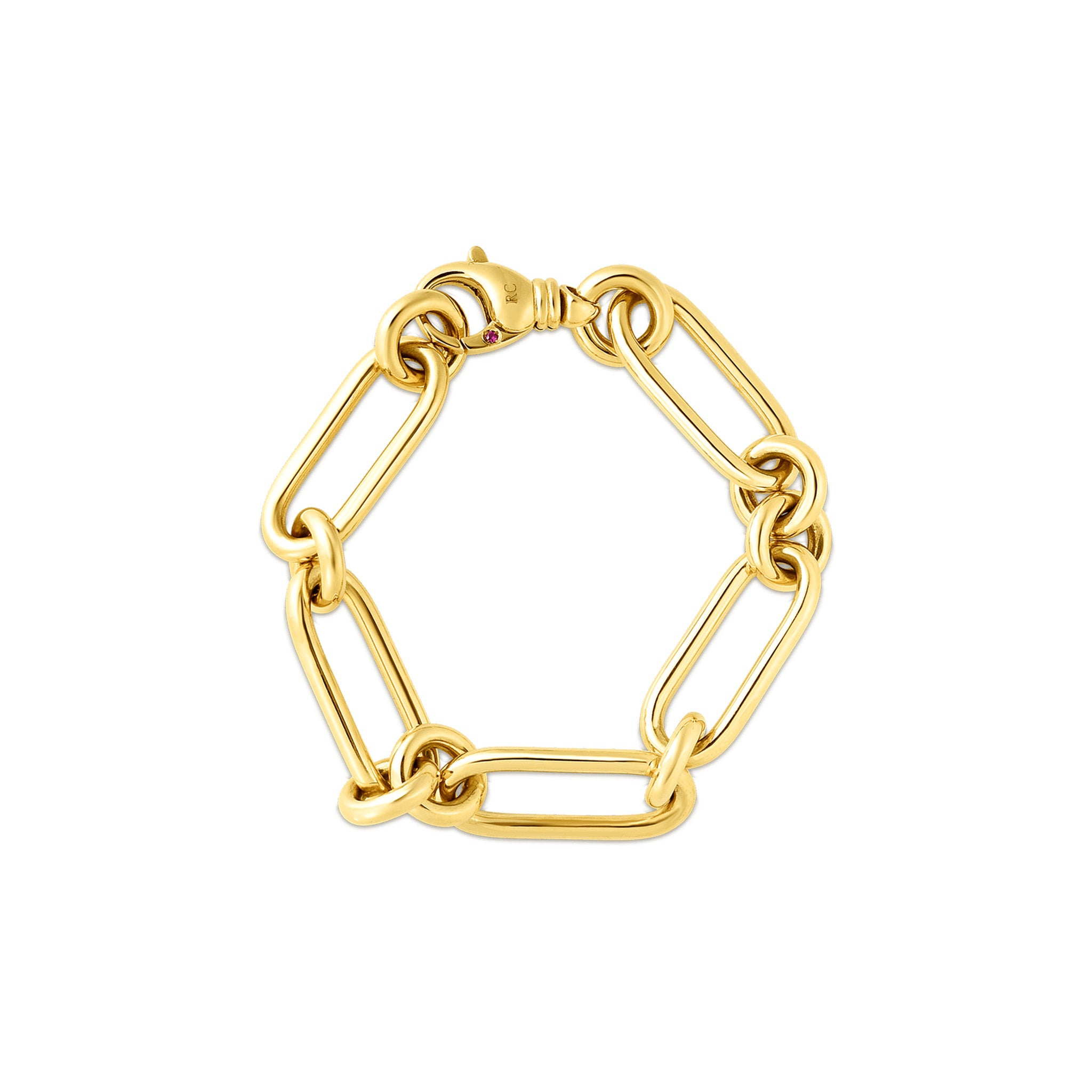 Roberto Coin Yellow Gold Oro Classic Chain Link Bracelet