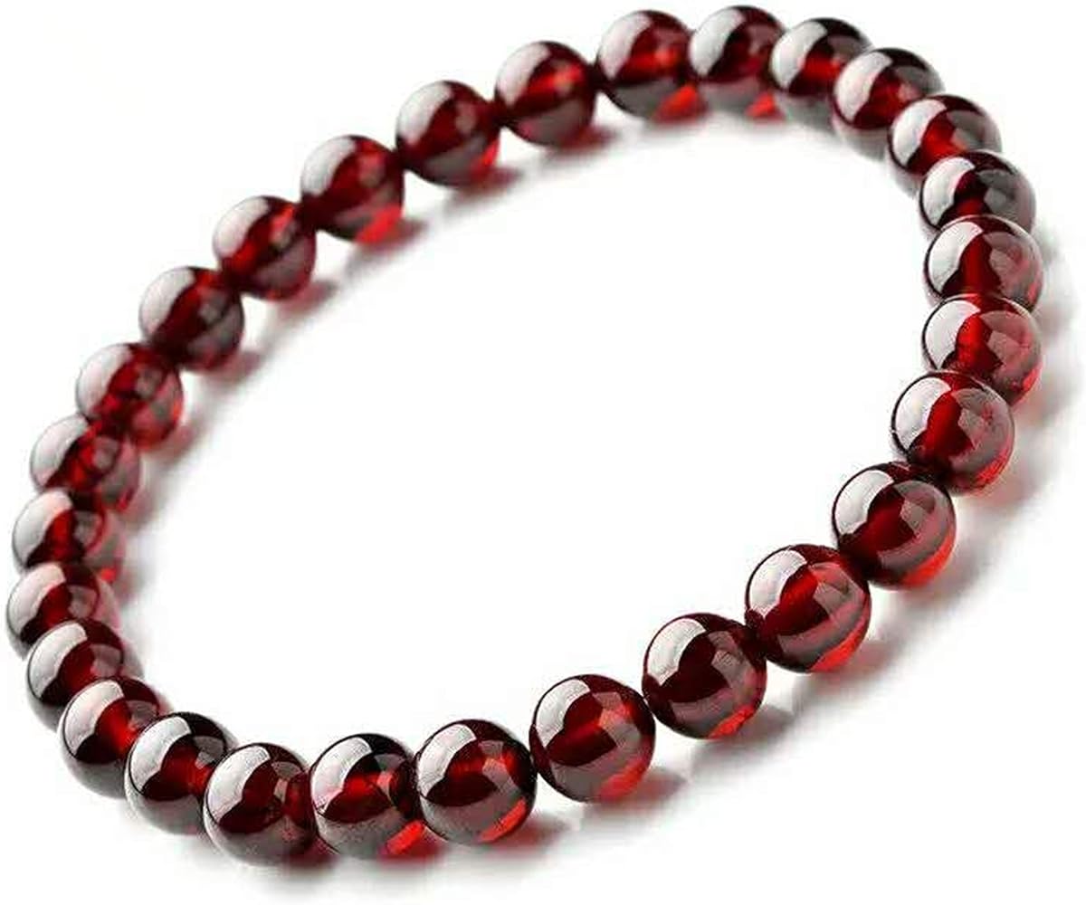 Natural Wine Red Garnet Gemstone Bracelet