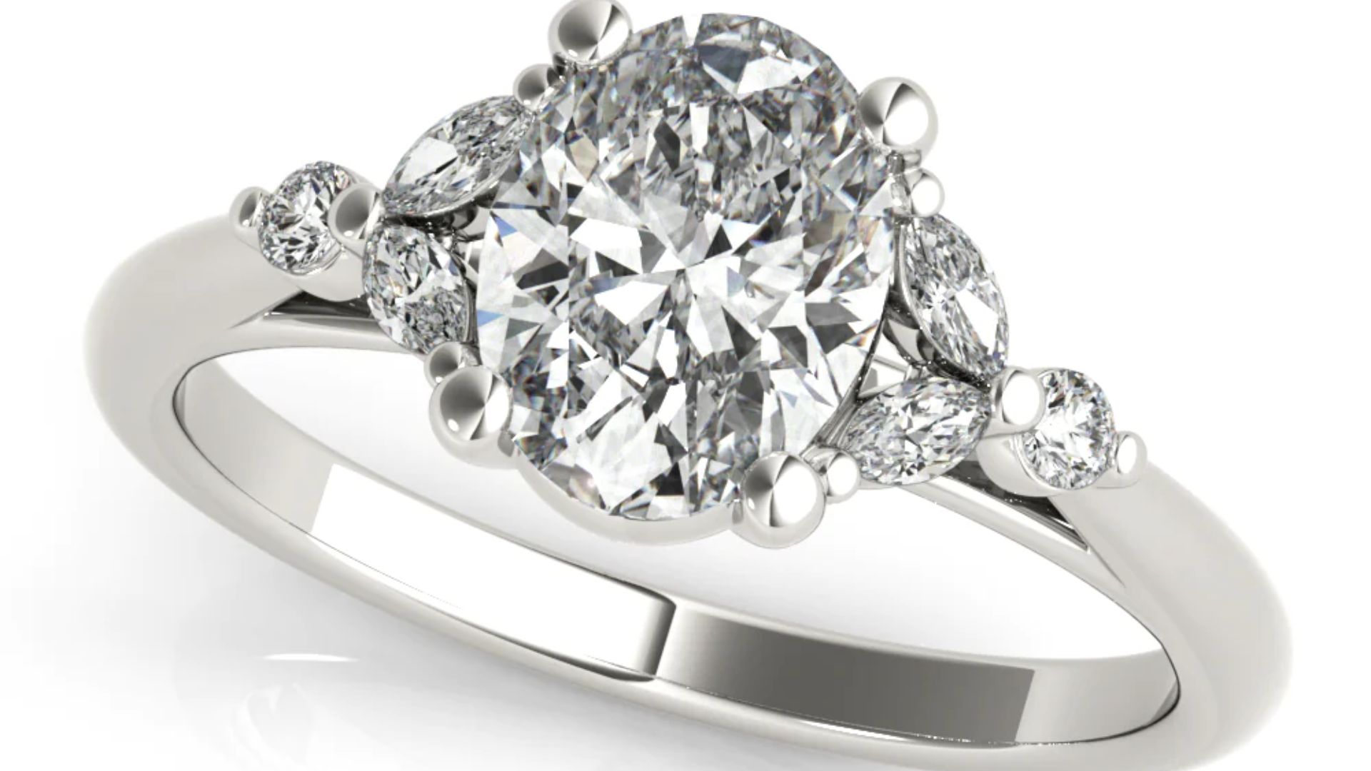 Blair Oval Diamond Engagement Ring Setting