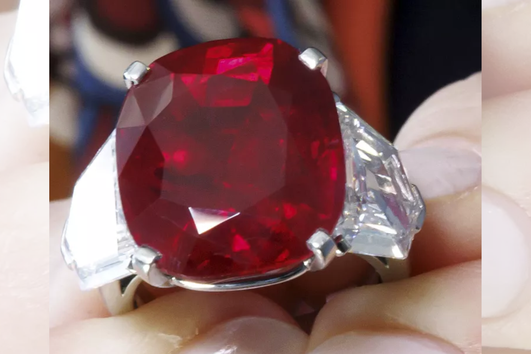 A 25.59 carat Sunrise Ruby and Diamond ring by Cartier